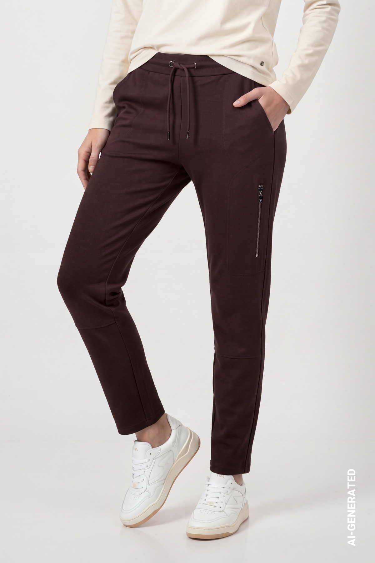 Monari "Hose Basic Rippe 72cm" Regular fit mit Taschen