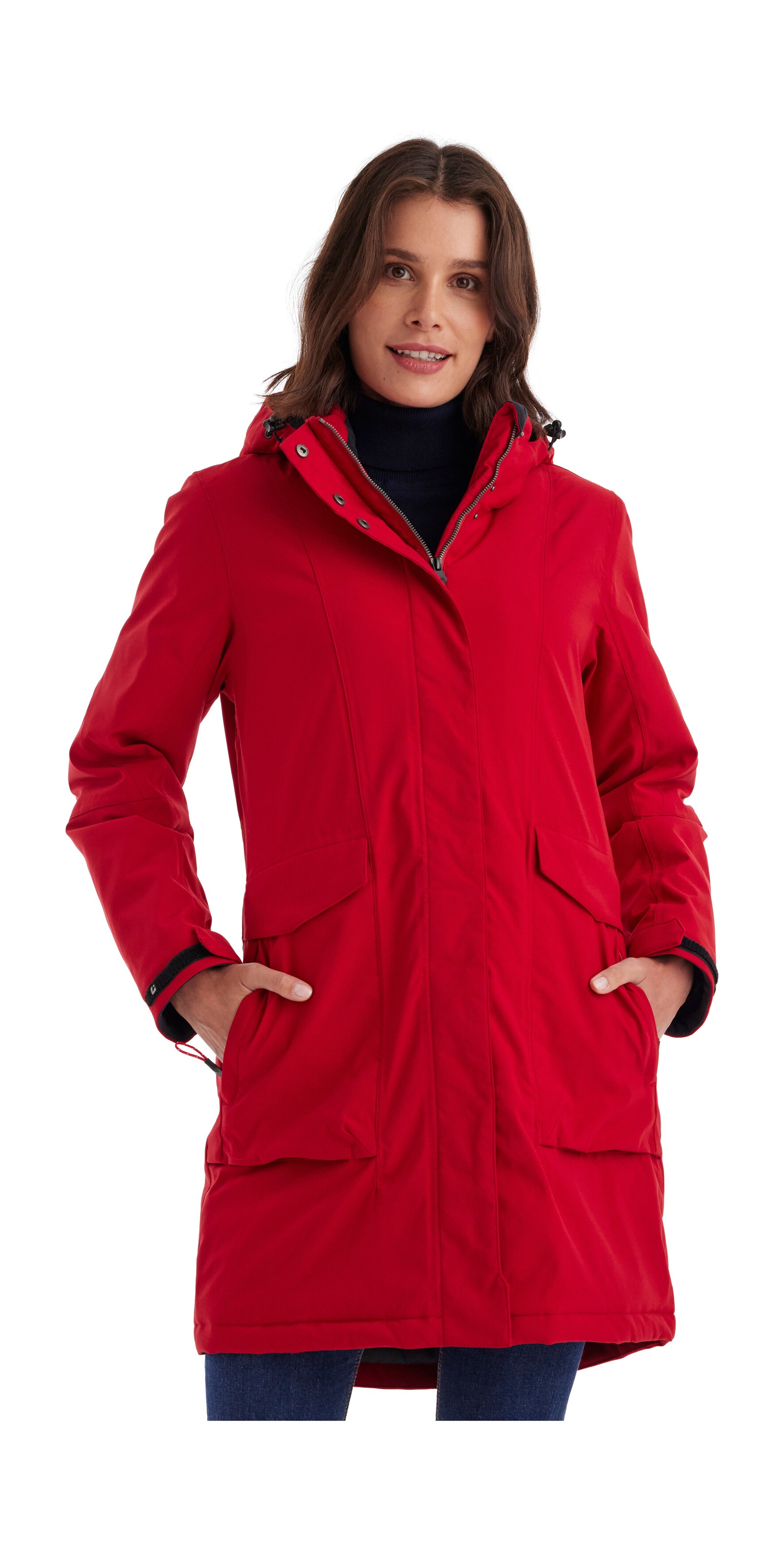 Killtec Parka "Damen Funktionsparka" Wasserdichter, atmungsaktiver Damenparka mit abnehmbarer Kapuze