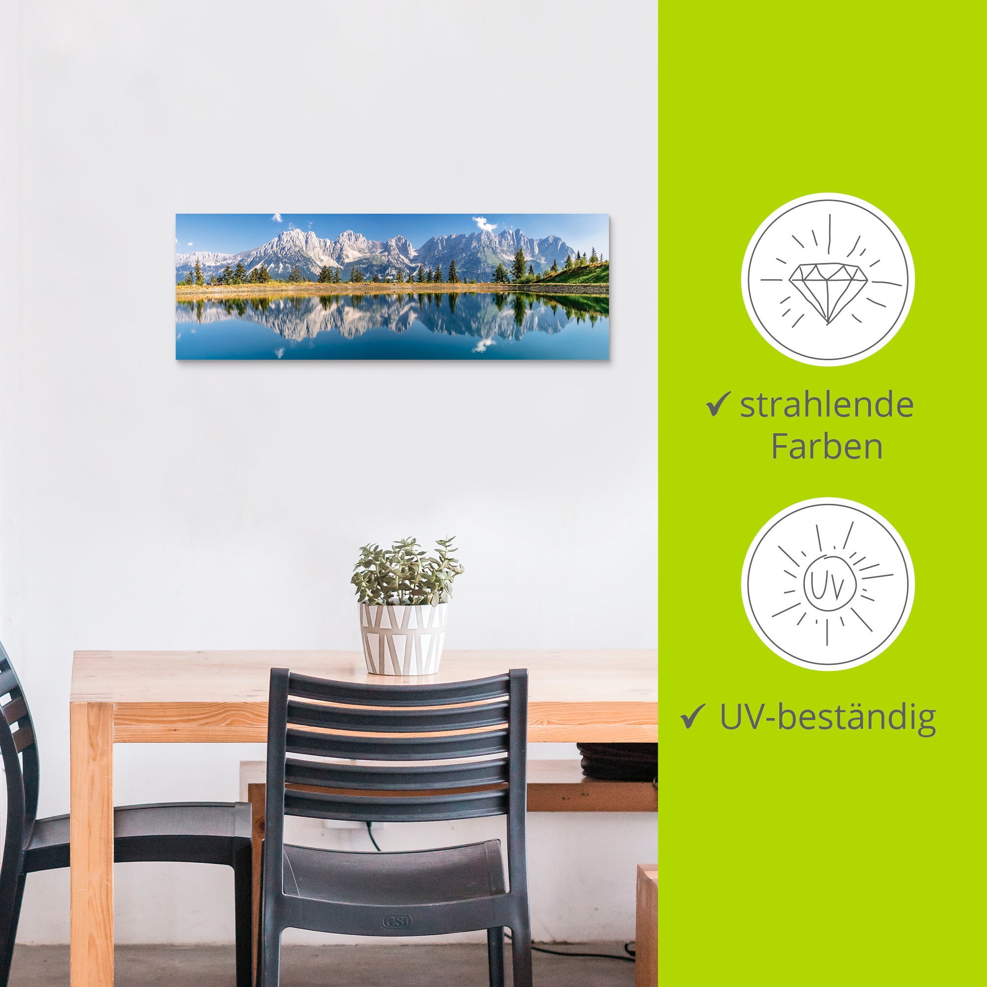 Artland Wandbild »Kaisergebirge Tirol«, Berge & Alpenbilder, (1 St.), als Alubild, Outdoorbild, Leinwandbild, Poster, Wandaufkleber