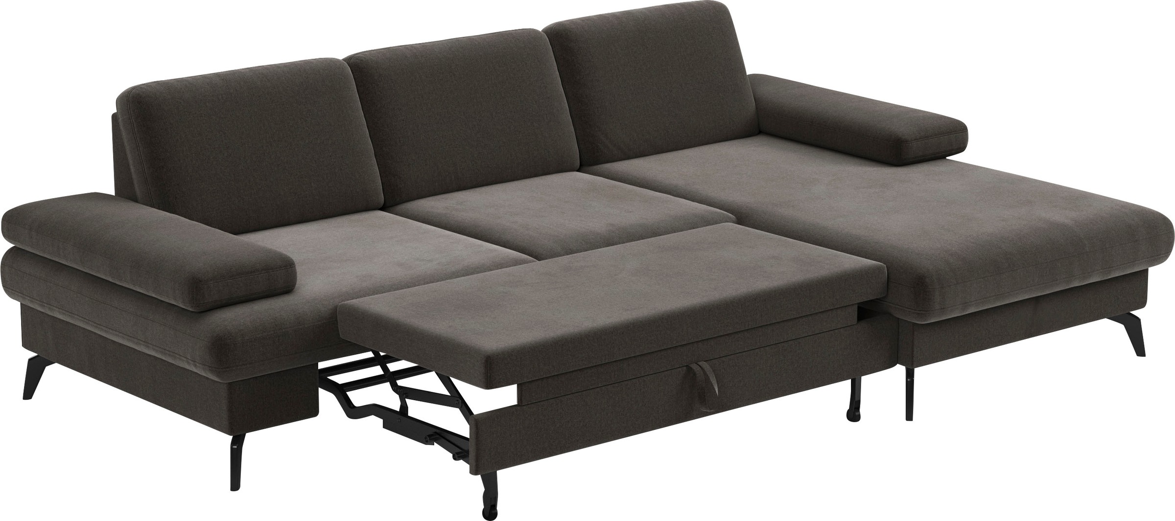 sit&more Ecksofa »Morris L-Form, inkl. Sitztiefenverstellung«, wahlweise mit Armteilverstellung, Bettfunktion & Bettkasten