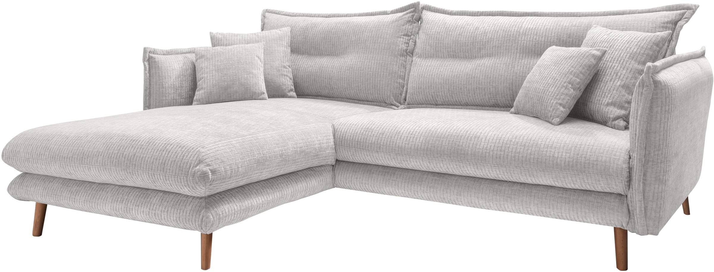 Thumbnail - Home affaire Ecksofa "Lazio modern und bequem, schmale Armlehnen, tolle Detailverarbeitung" zwei verschiedene Fußfarben ...