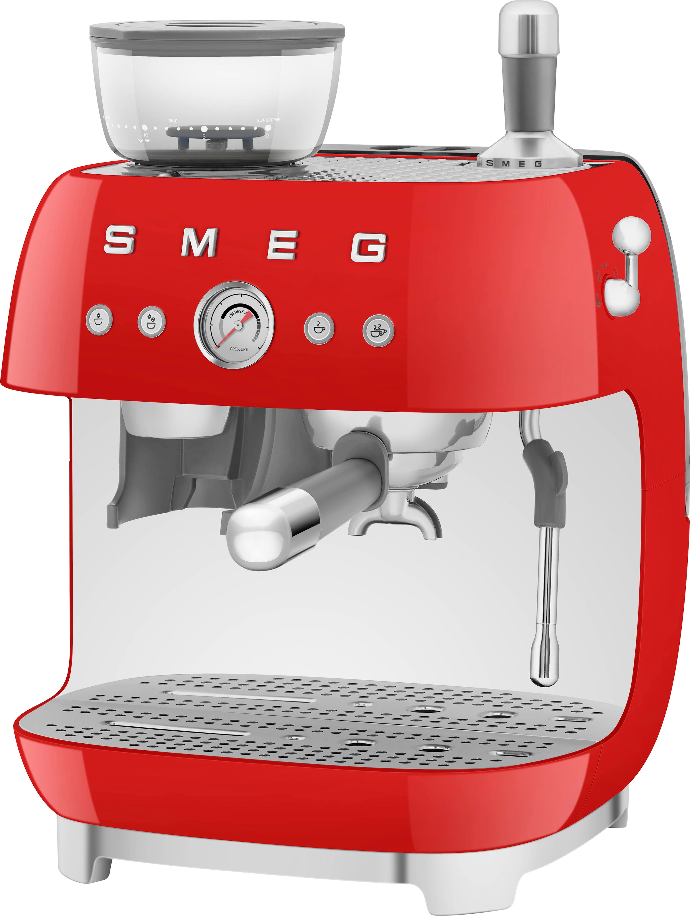 Smeg Espressomaschine »EGF03RDEU«, online bestellen BAUR | integrierter mit Kaffeemühle