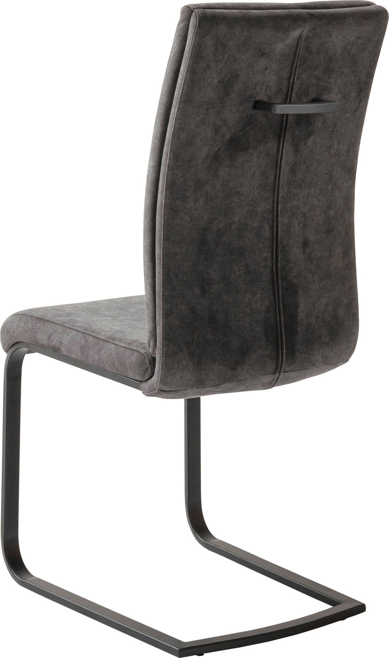 MCA furniture Freischwinger »Hudson Schwingstuhl 4er Set«, (Set), 4 St., Veloursstoff, Flachrohr,Vintage-Veloursoptik,mit Griff,belastbar 140 kg