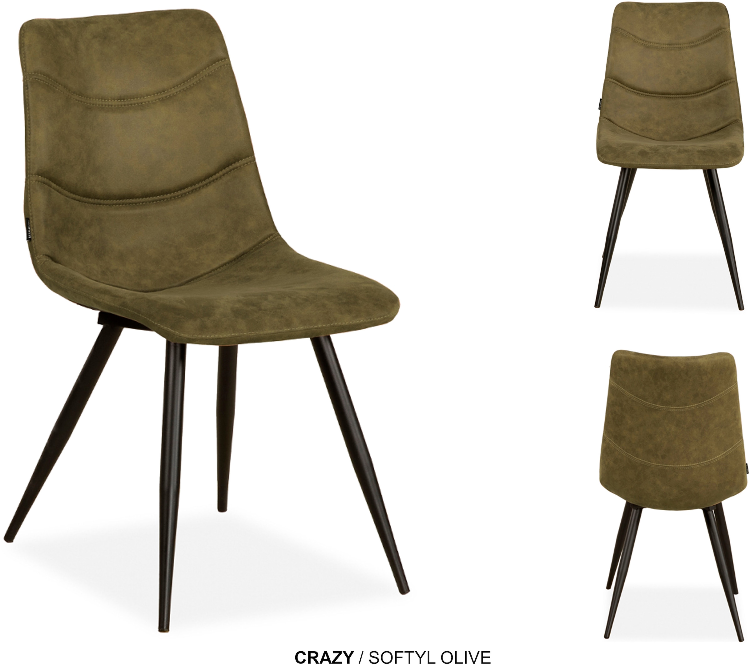 OMG Design Esszimmerstuhl »Crazy« (Set) 2 Stk.Esszimmerstuhl, pflegeleichter Bezug, mit Handgriff