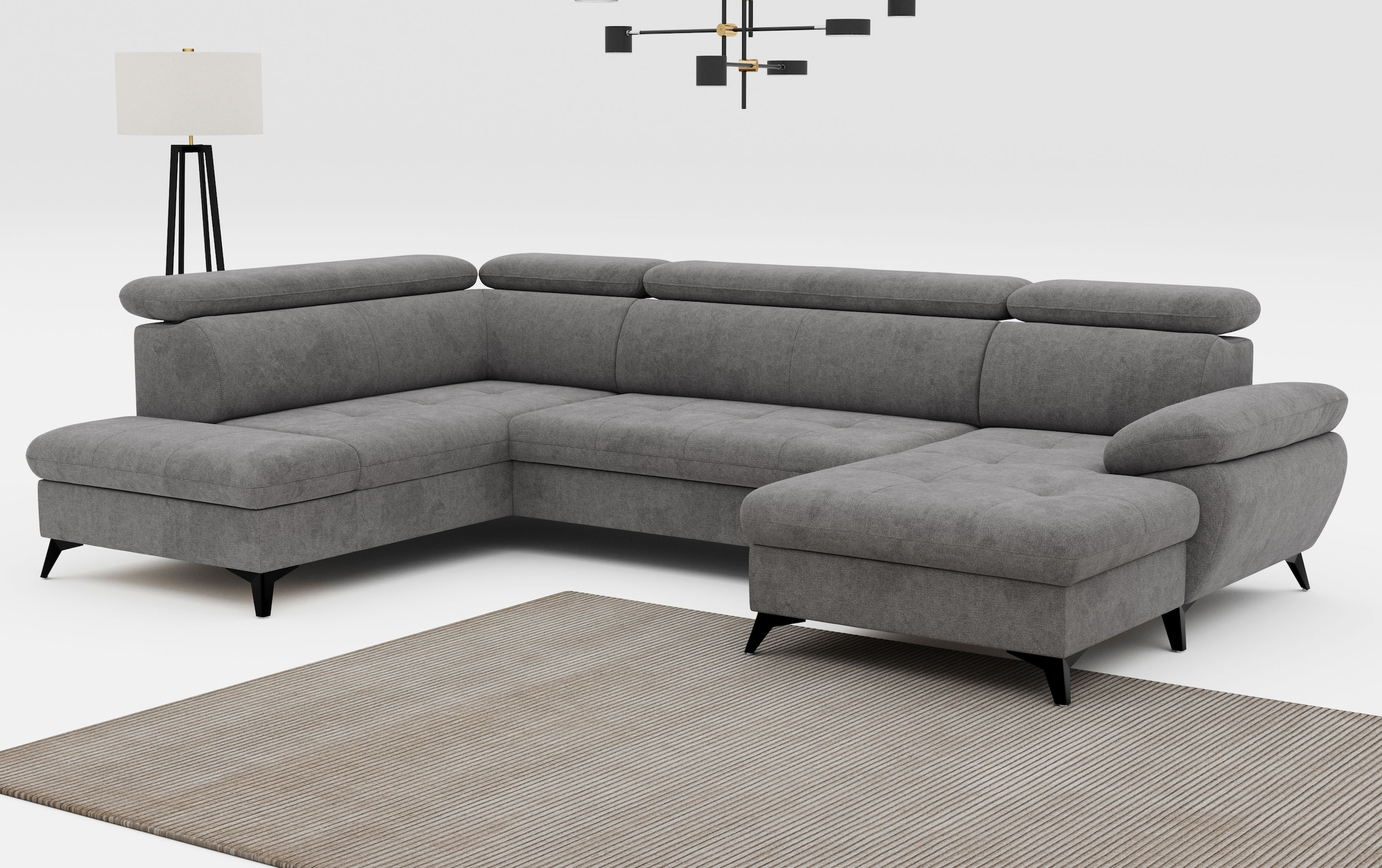 COTTA Wohnlandschaft "Hudson" mit Kopfteilverstellung, optional Schlaffunktion & Bettkasten
