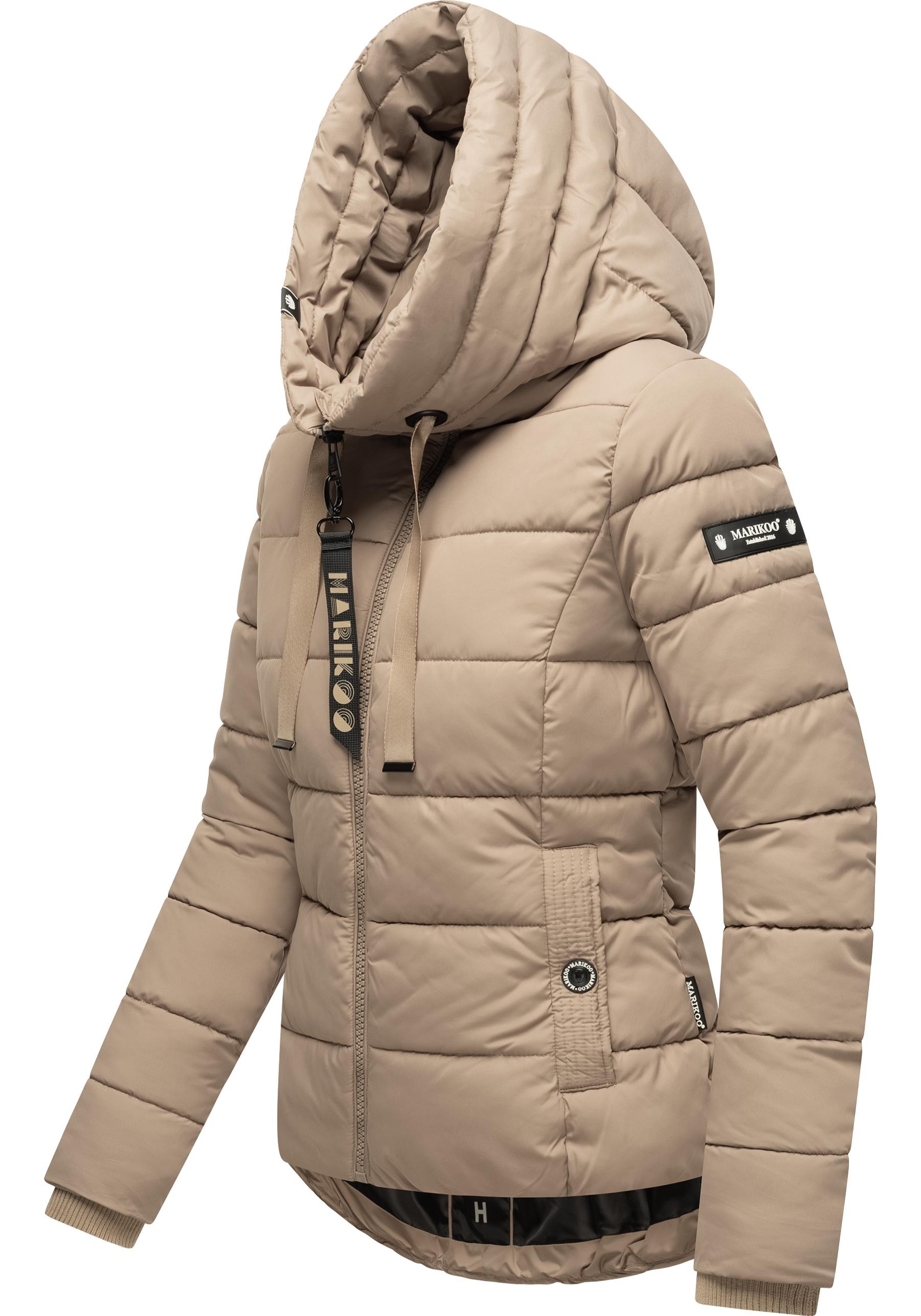 Marikoo Steppjacke »Amayaa-1« mit Kapuze Gesteppte Damen Jacke mit großer Kapuze