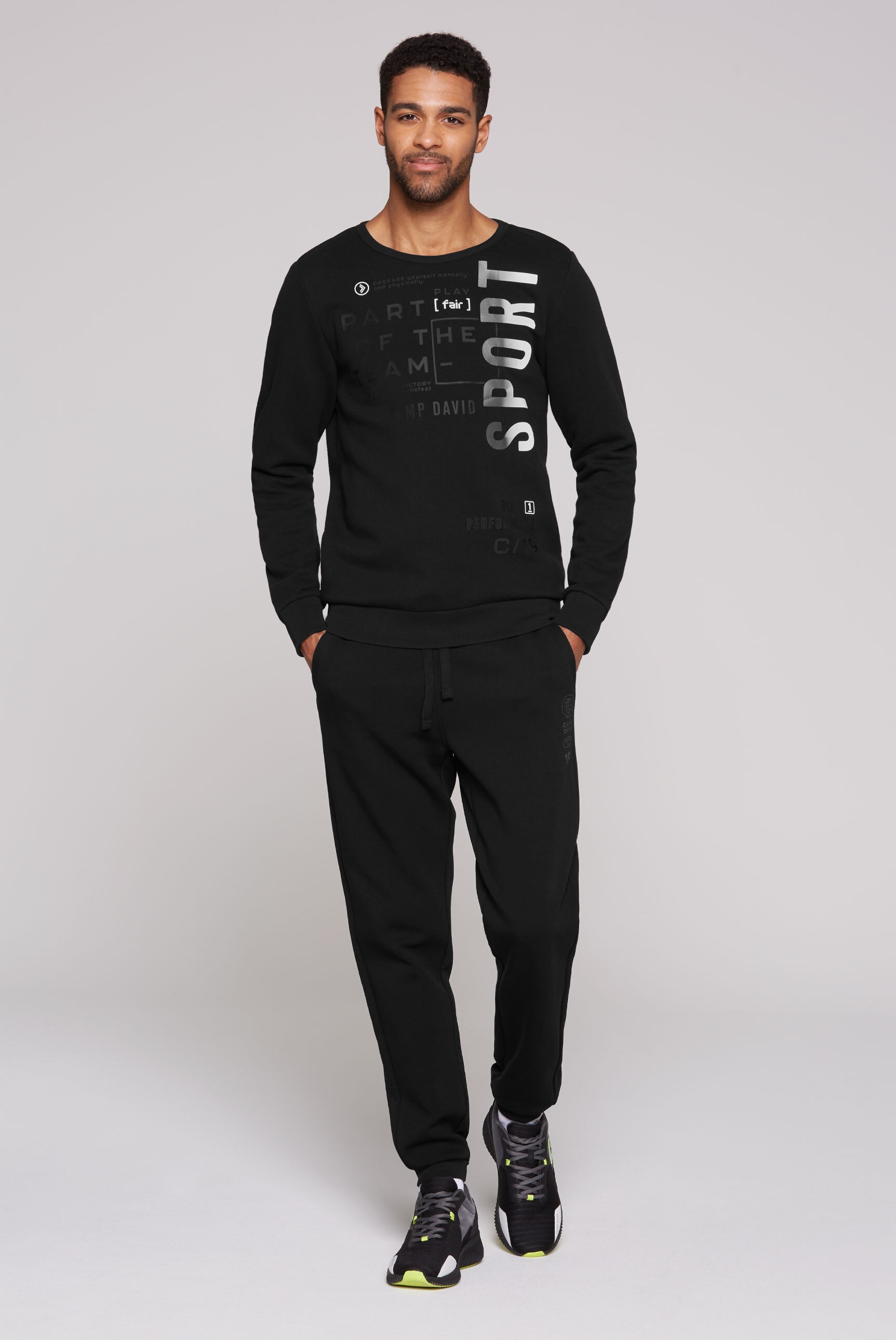 CAMP DAVID Sweater, mit reflektierenden Details