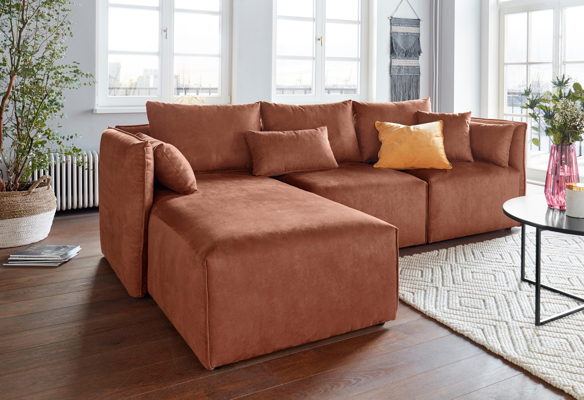 andas Ecksofa »Nöre«, (3 Teile), zusammengesetzt aus Modulen, in vielen Bezugsqualitäten und Farben