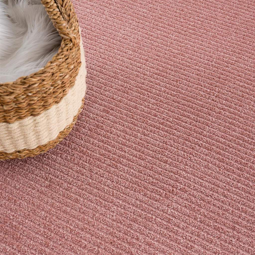 Carpet City Teppich »Friseé-Teppich  FANCY900« rechteckig 12 mm Höhe Läufer, Kurzflor, Einfarbig, 3D-Optik, Streifen Look, Wohnzimmer