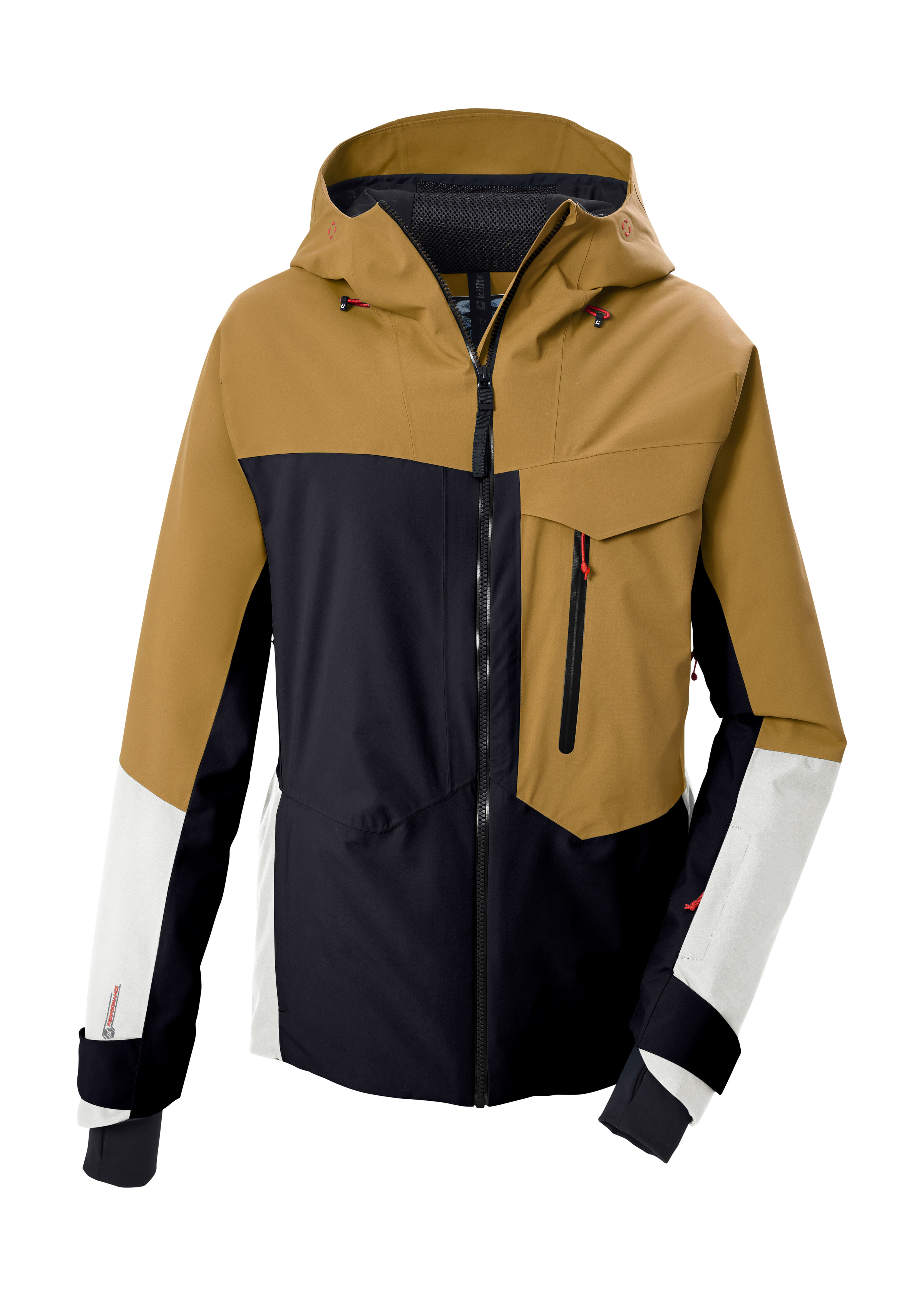 Killtec Skijacke "KSW 66 MN SKI JCKT" Trendige, wasserdichte Skijacke mit Atmungsaktivität und Schneefang