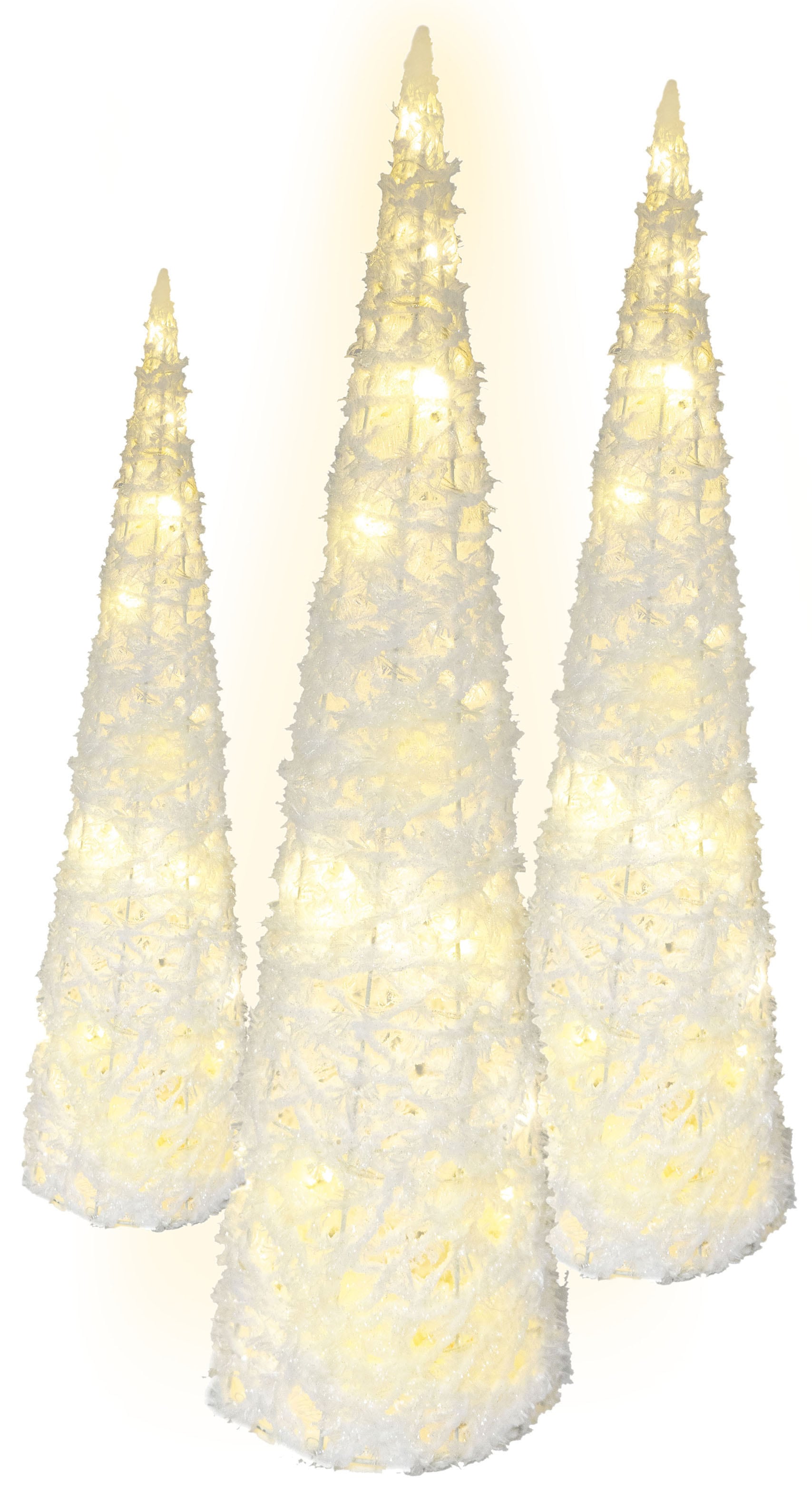NOOR LIVING Dekolicht »LED Pyramiden Set, Weihnachtsdeko«, mit warmweißem LED-Licht, für den Innenbereich