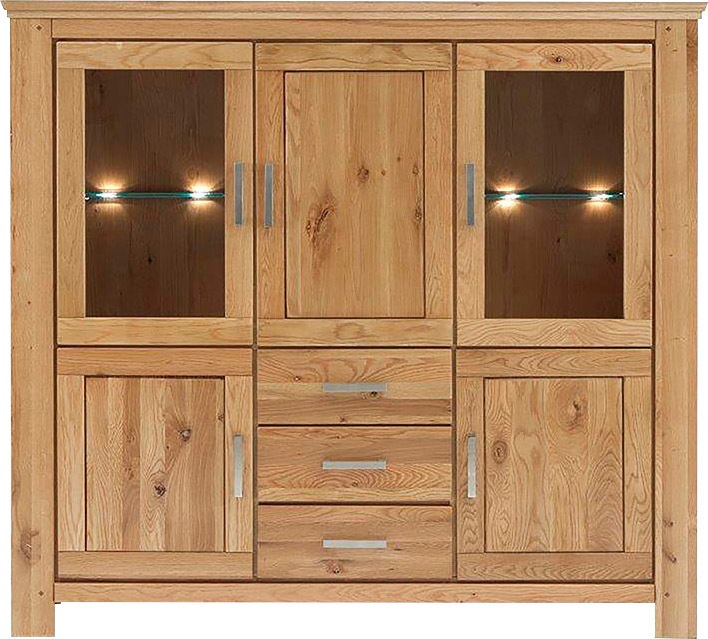 Quadrato Highboard »Siena«, aus Wildeiche, Breite 176 cm, Böden variabel einsetzbar kaufen