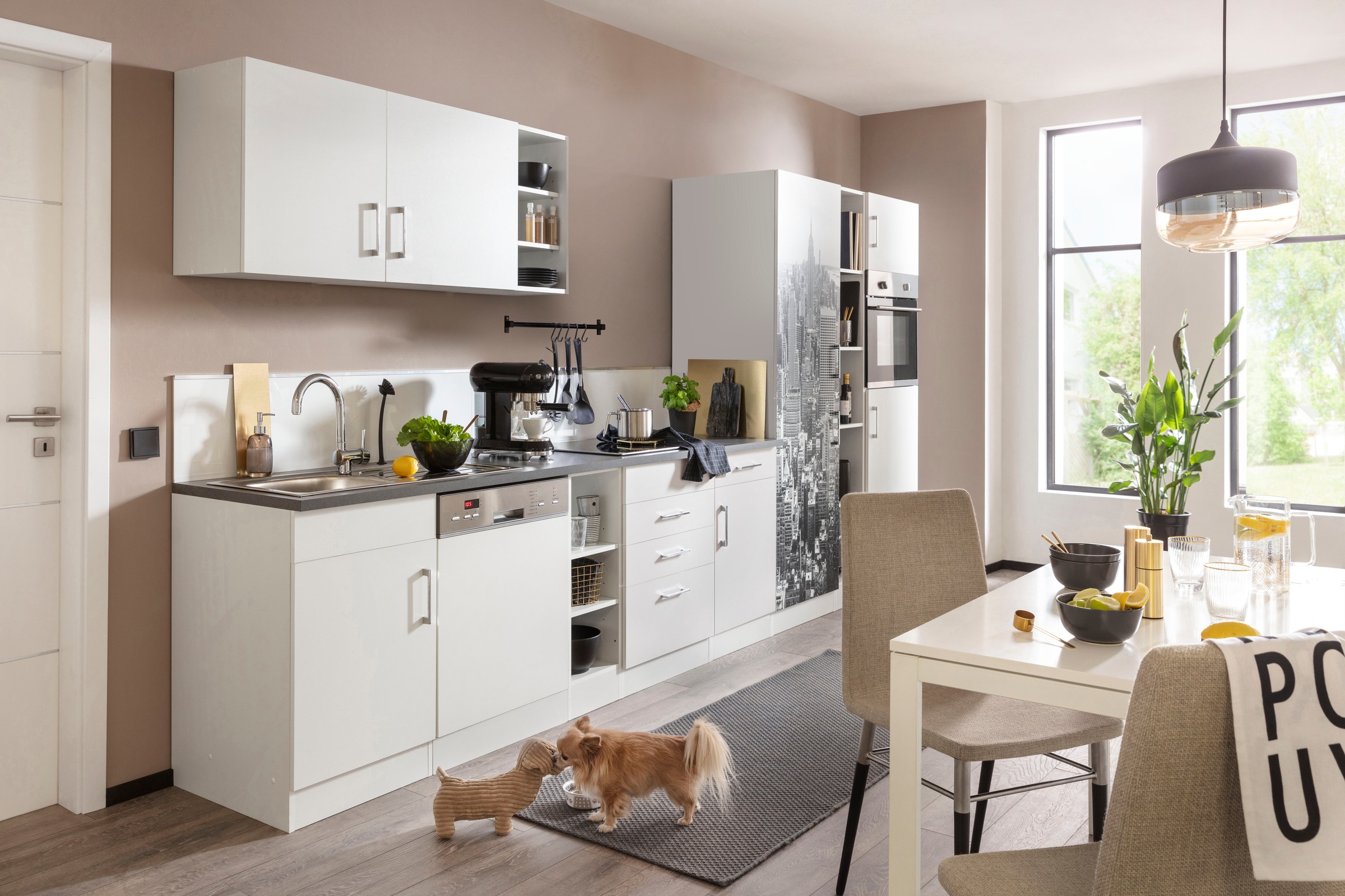 KOCHSTATION Küchenzeile "KS-Paris – Küchen mit einzigartigen Fotomotiven au günstig online kaufen