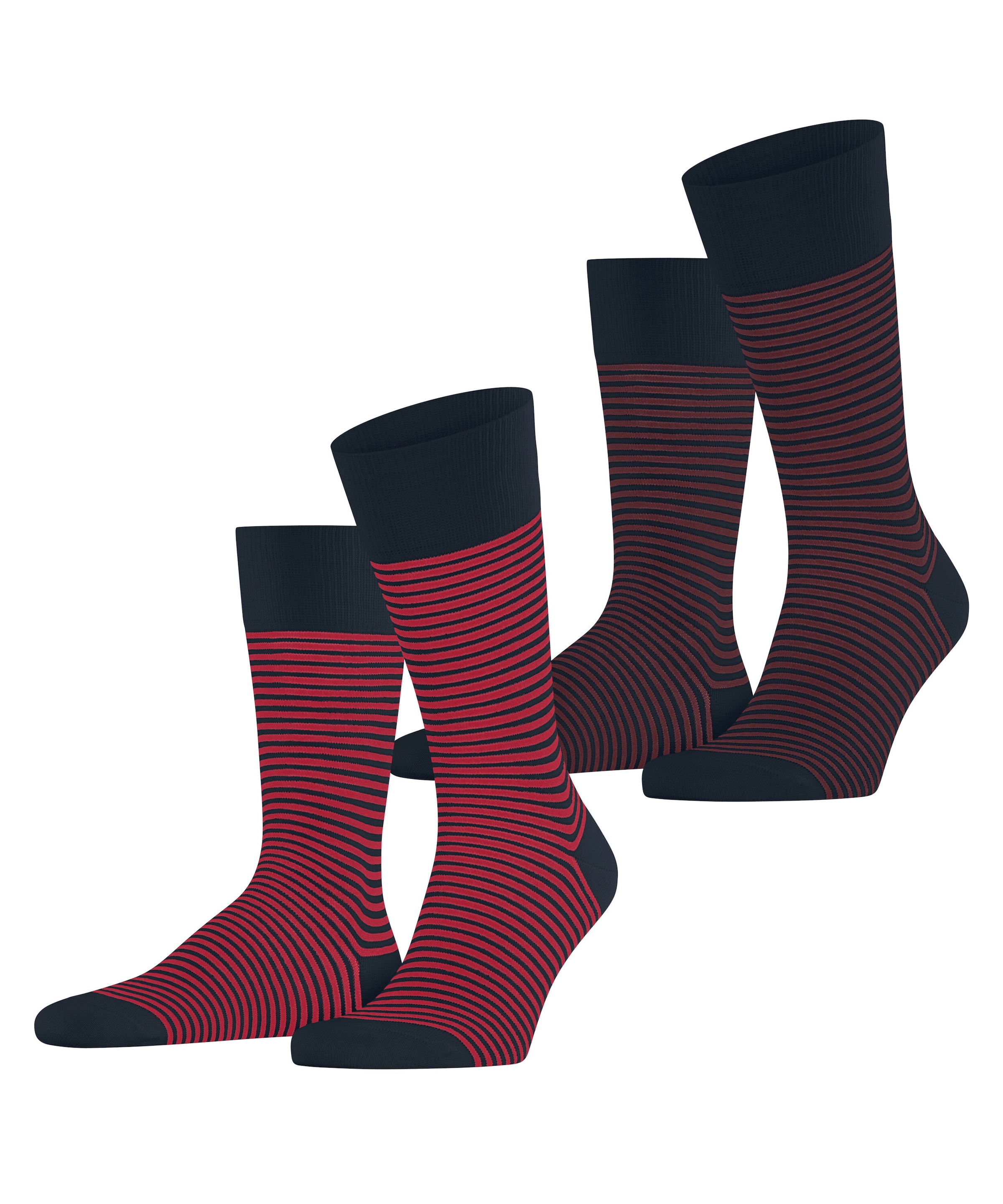 Esprit Socken "Fine Line" 2 Paar, Streifenmuster, weich, geripptes Bündchen, bequem