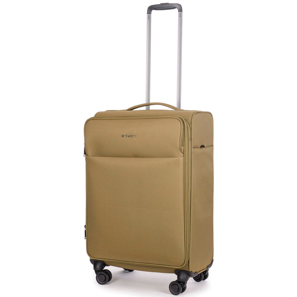 Stratic Weichgepäck-Trolley »Stratic Light + M, khaki«, 4 Rollen