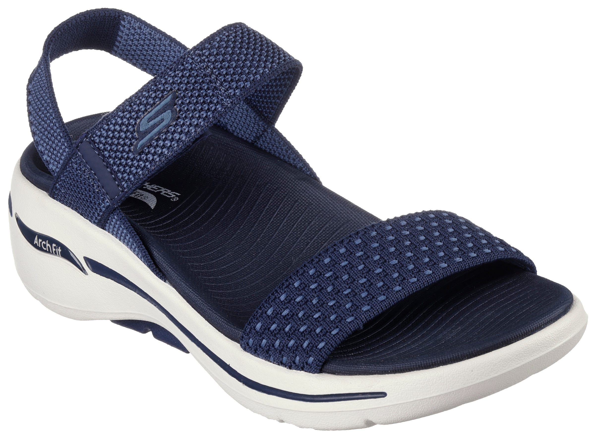 Skechers Sandale »GO WALK ARCH FIT SANDAL-POLISHED«, Sommerschuh, Sandalette, Klettschuh, für Maschinenwäsche geeignet