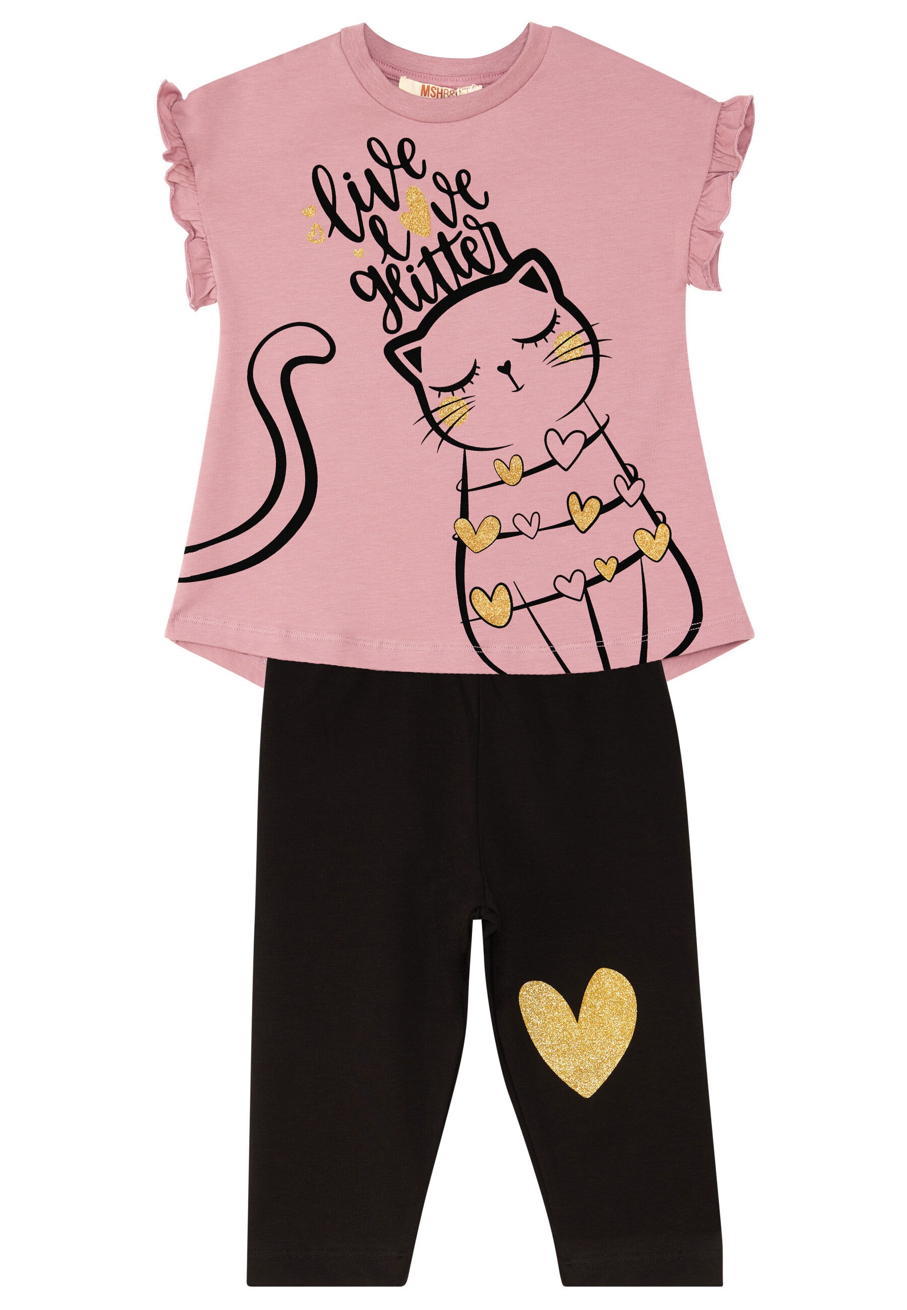 Denokids Hausanzug »Love Cats«, (1 tlg.), mit Katzen-Print