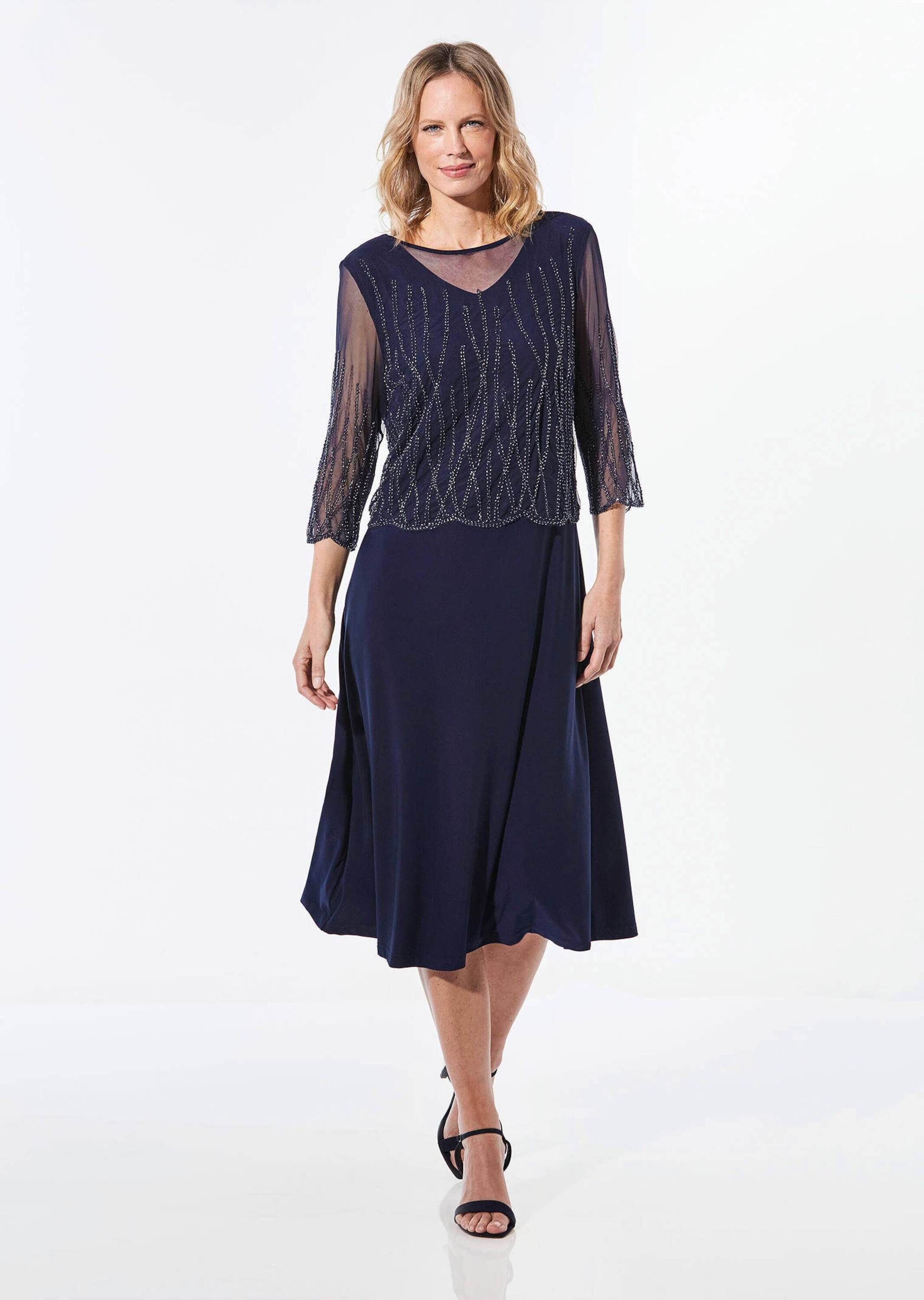 Thumbnail - GOLDNER Etuikleid "Kurzgröße Mit Perlen besetztes Kleid" In raffinierter, figurschmeichelnder Zweiteileroptik