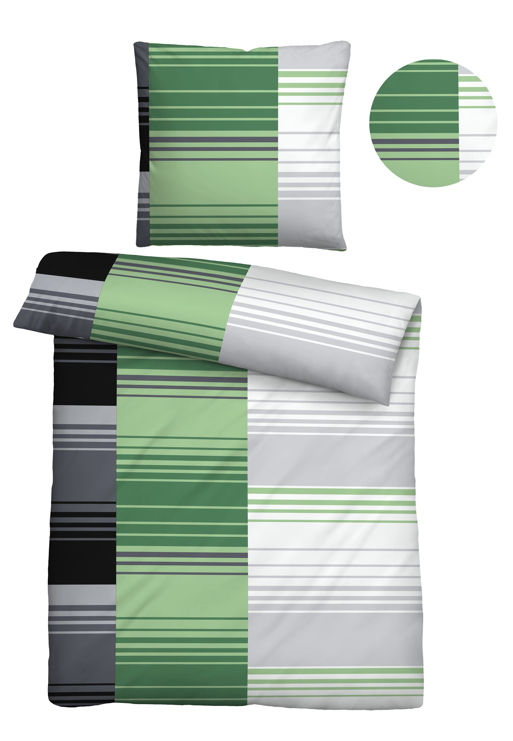 Castell - Markenbettwäsche Bettwäsche »260994« 2 Seersucker, bügelfrei, pflegeleicht, Reißverschluss, ganzjährig