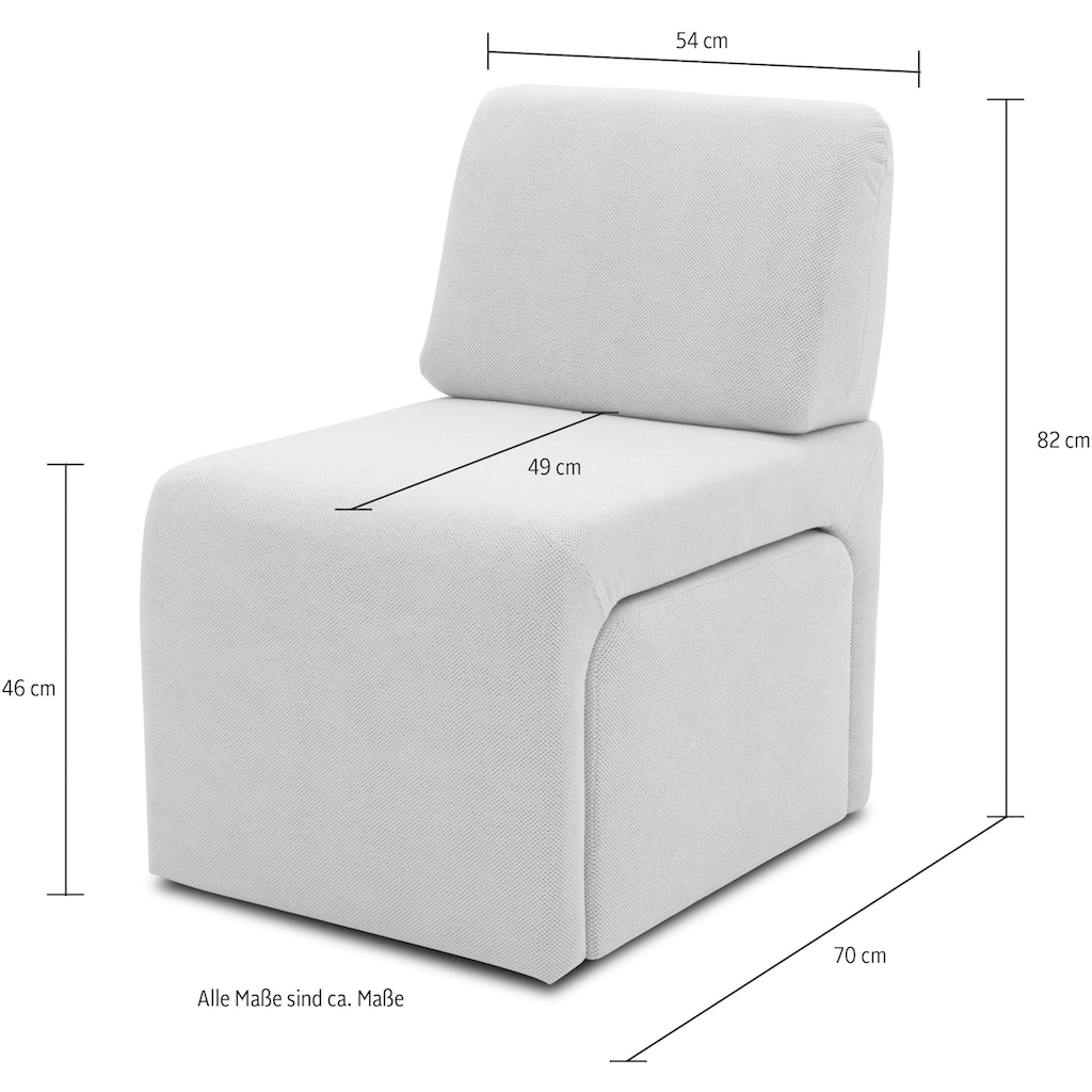 DOMO collection Sessel »700017 ideal für kleine Räume, platzsparend, trotzdem bequem«
