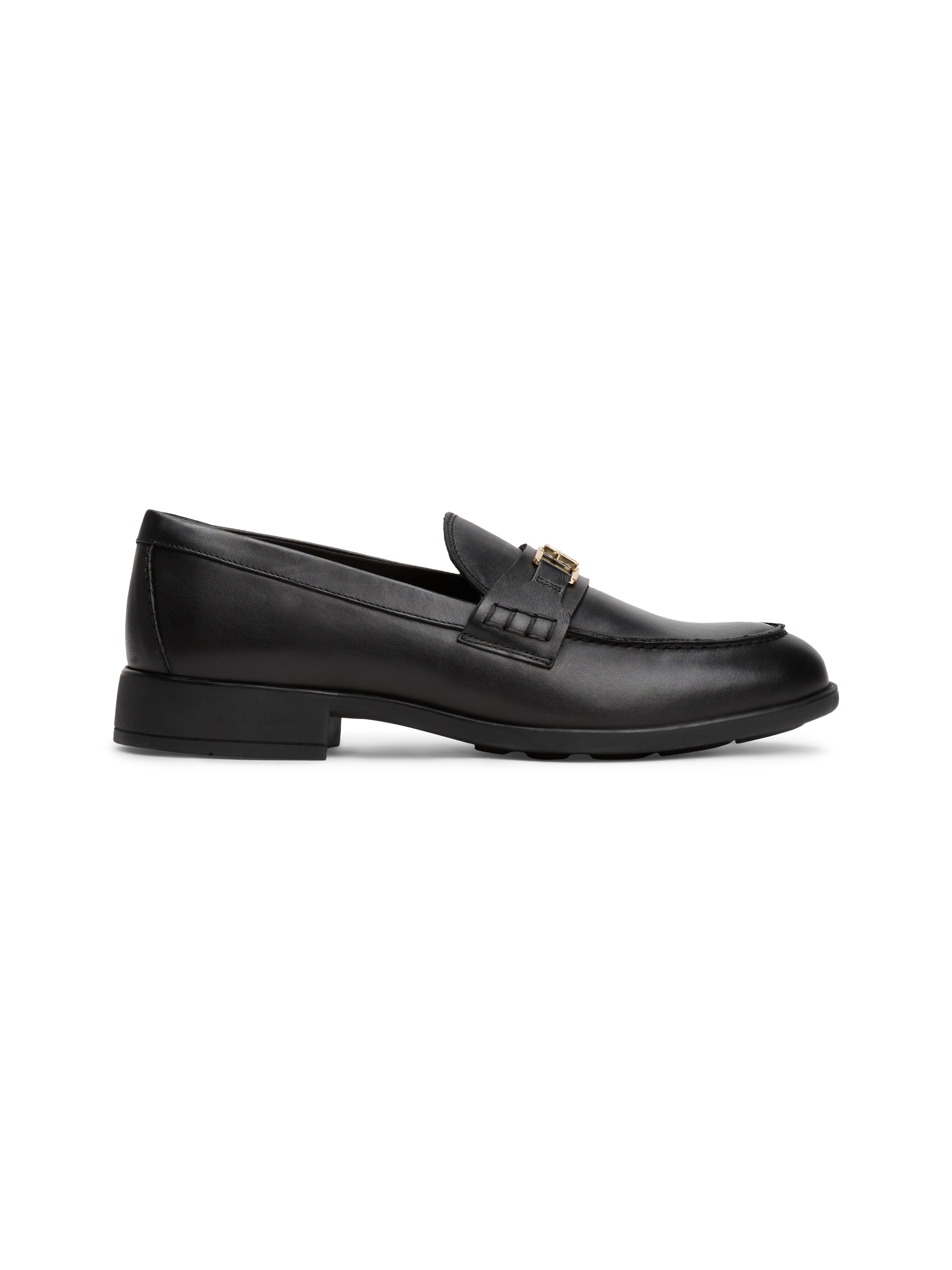 Thumbnail - Tommy Hilfiger Loafer "TH LOGO LEATHER LOAFER", Blockabsatz, Slipper, Businessschuh mit TH-Schmuckspange