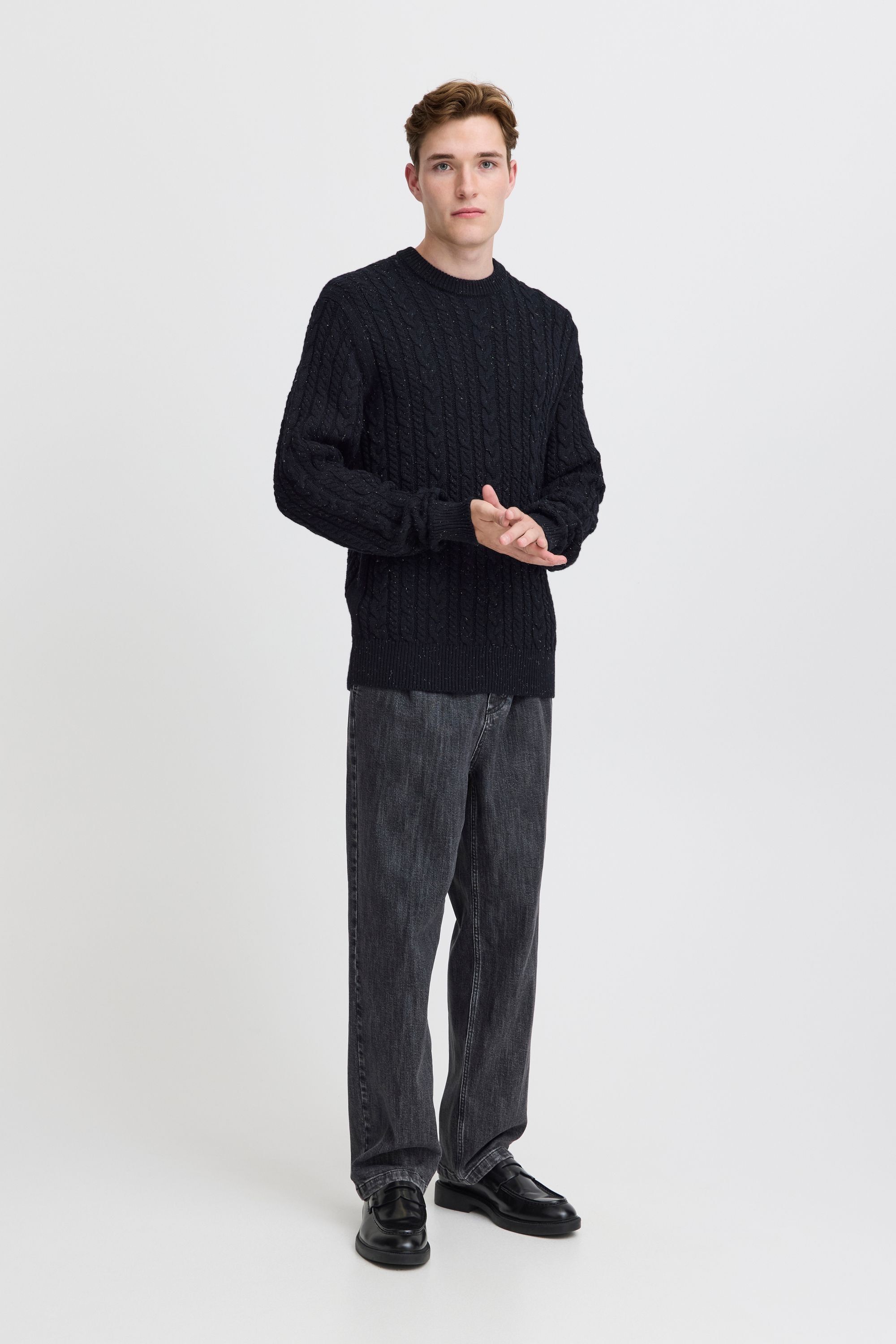 Casual Friday Strickpullover »Strickpullover CFKARL cable crew neck knit with neps«