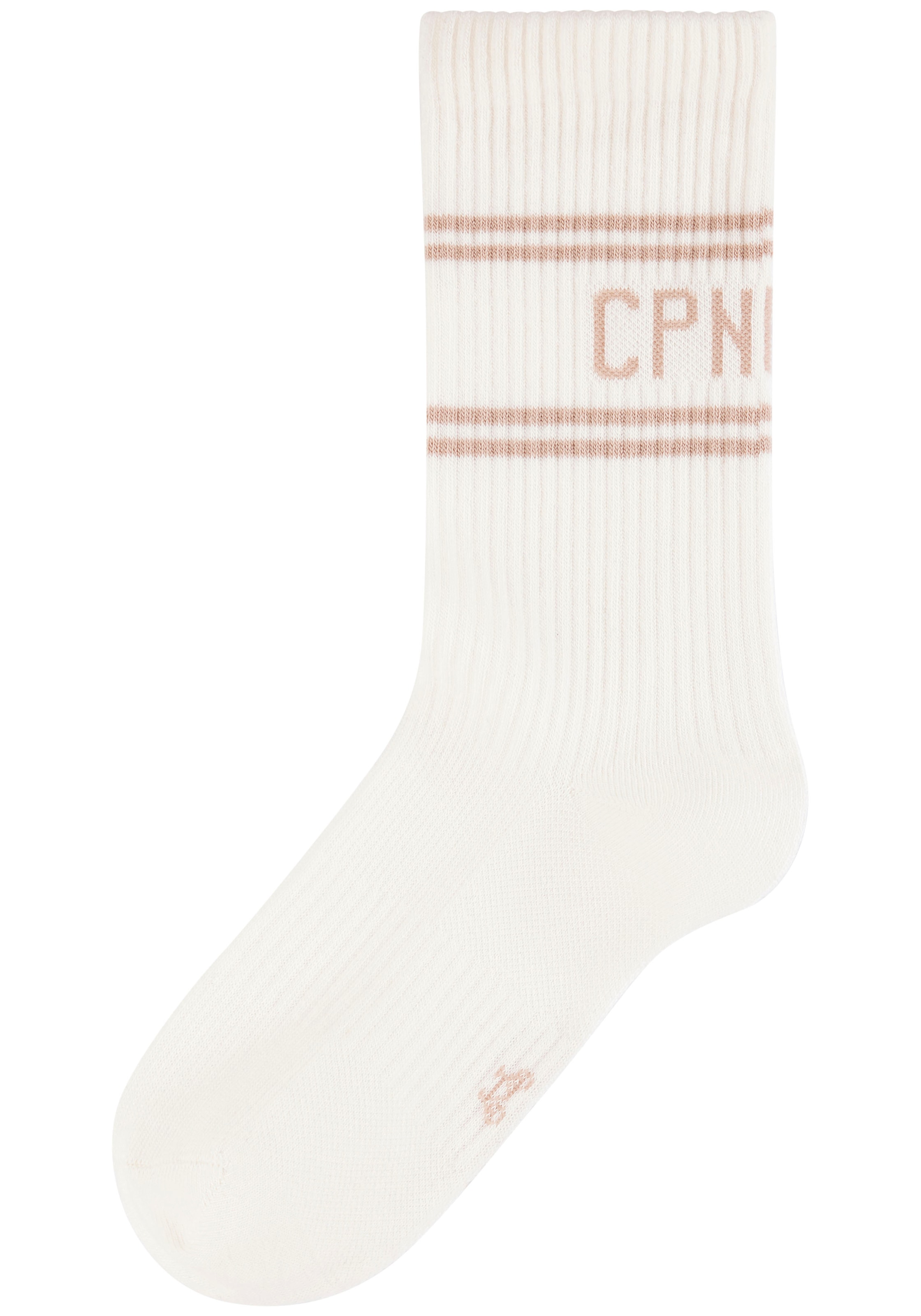 Copenhagen Studios Langsocken, (Packung, 2 Paar), mit Pikeé-Struktur unter der Sohle