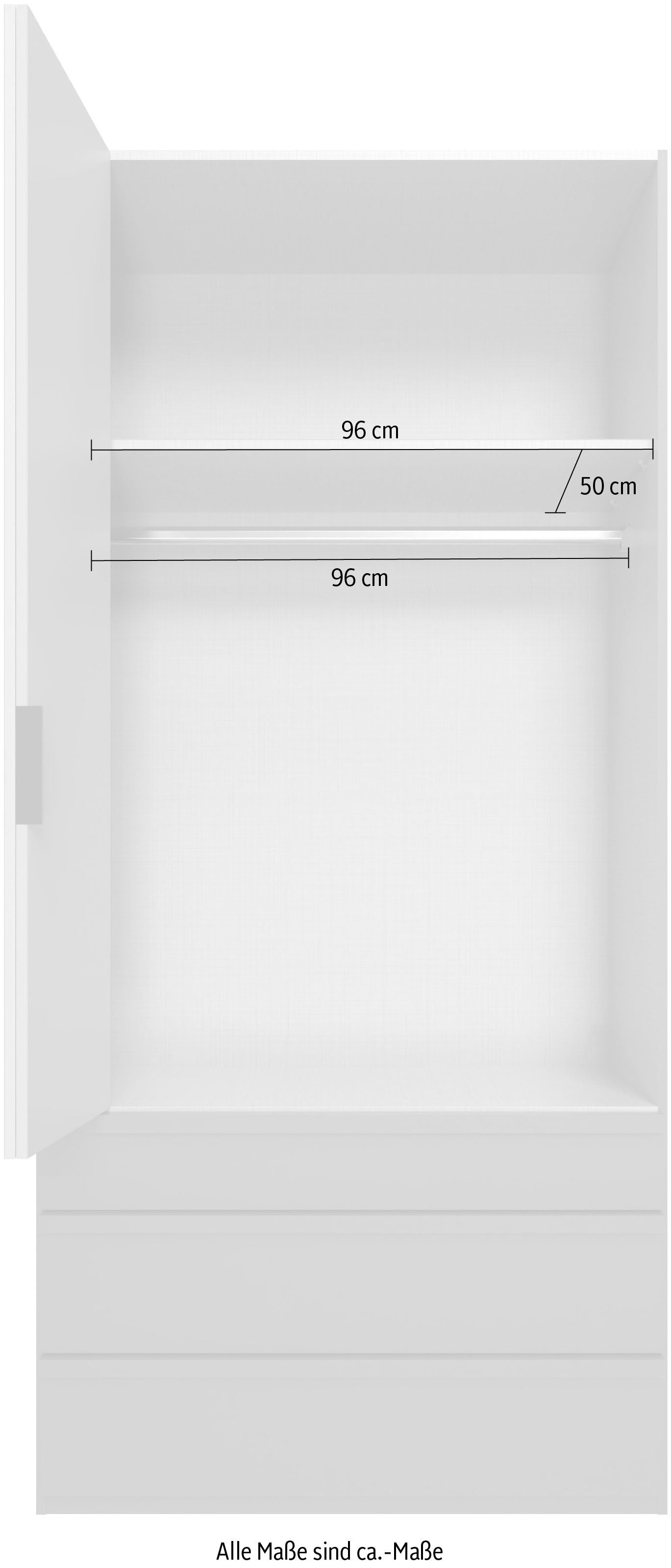 Wimex Falttürenschrank »Oxford by fresh to go, in 3 Breiten und 2 Höhen, Made in Germany«, (mit Schubladen, wahlweise mit oder ohne Spiegel), mit hochwertigen Falttüren für den perfekten Überblick