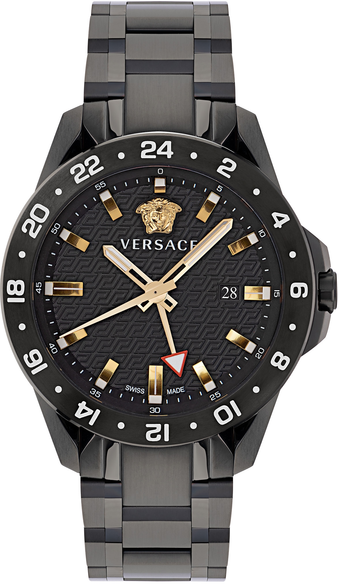 Versace Quarzuhr »SPORT TECH GMT, VE2W00622«, Armbanduhr, Herrenuhr, Saphirglas, Datum, Swiss Made, Leuchtzeiger