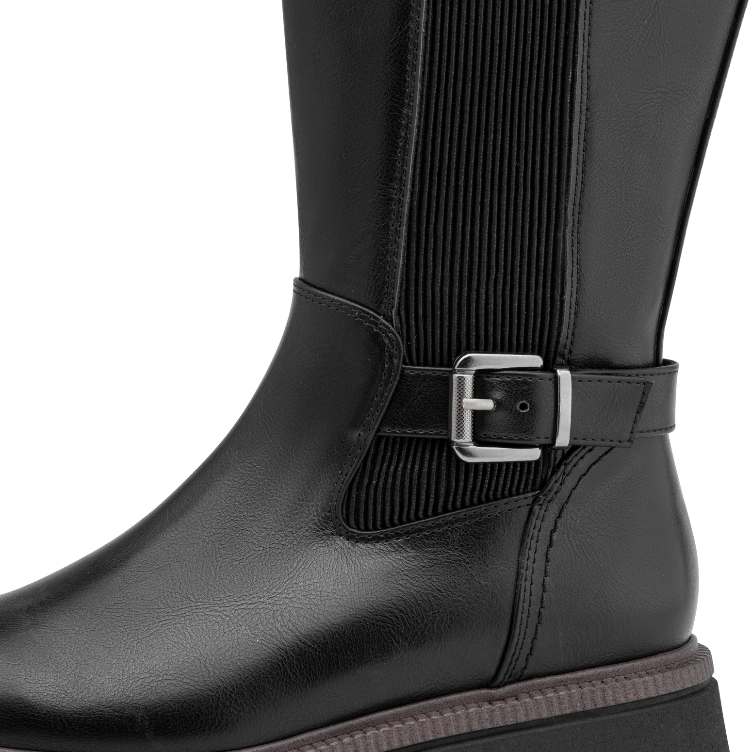 MARCO TOZZI Stiefel  Blockabsatz, Langschaftstiefel mit breitem Stretcheinsatz