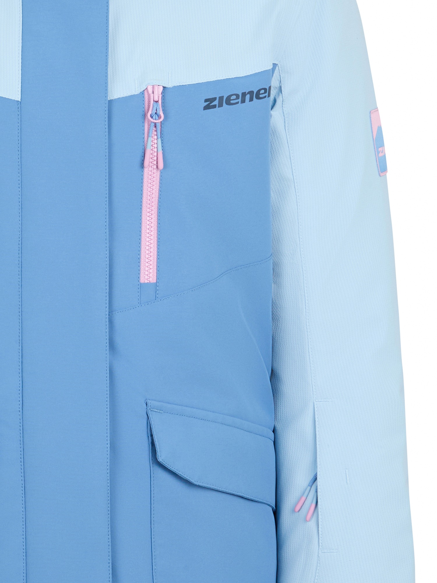 Ziener Skijacke »AKONIA-Z AQUASHIELD® MÄDCHEN« wasser- u. winddicht, atmungsaktiv, warm, reflektierende Elemente