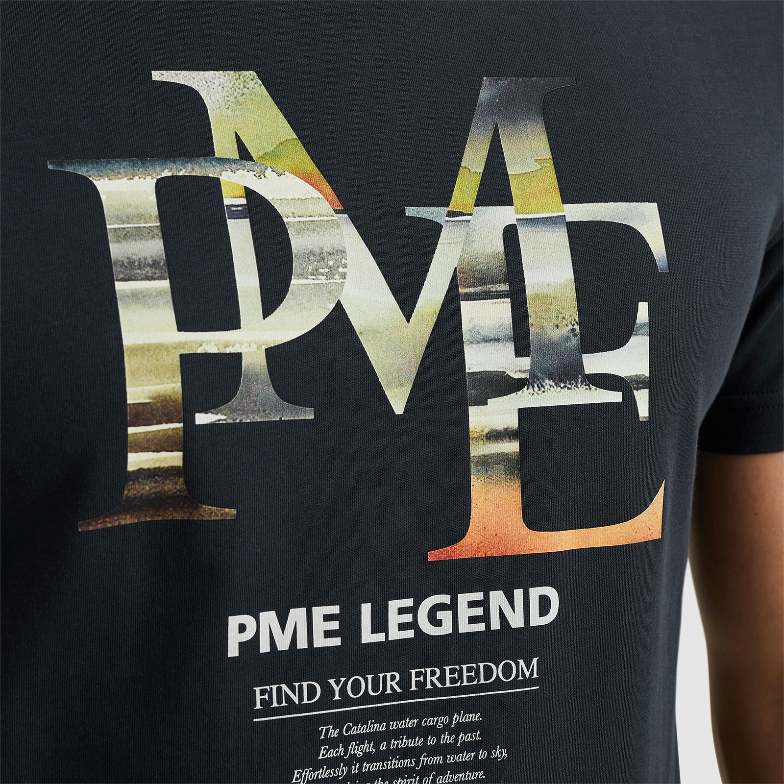 PME LEGEND T-Shirt, mit Logo Print