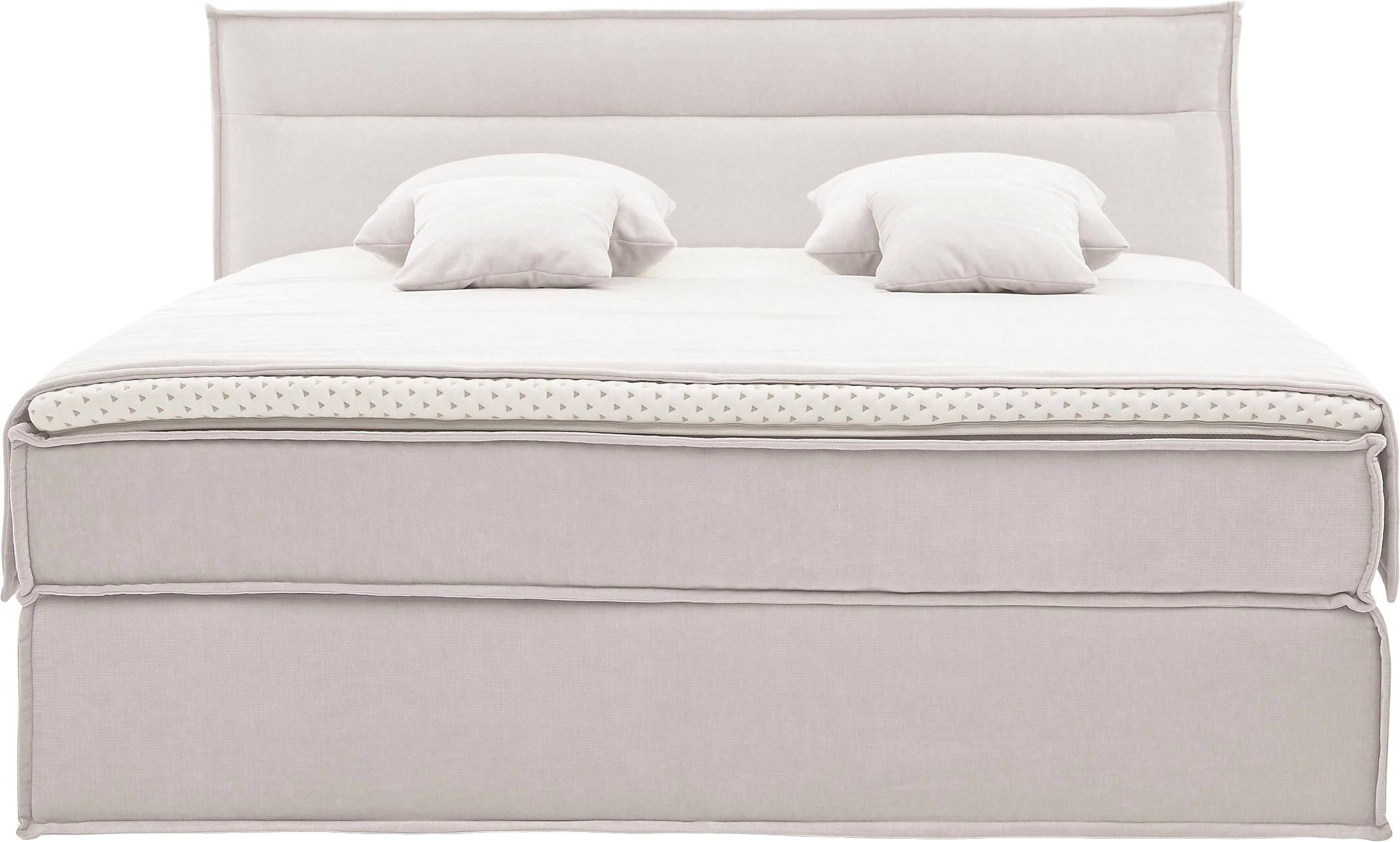 Boxspringbett MUSTERRING "JustB SC100", beige (creme, weiß), B:200cm L:215cm, Komplettbetten, Boxspringbett, schwebende Optik, inklusive Topper, verschiedene Farben, 180 x 200 cm 6