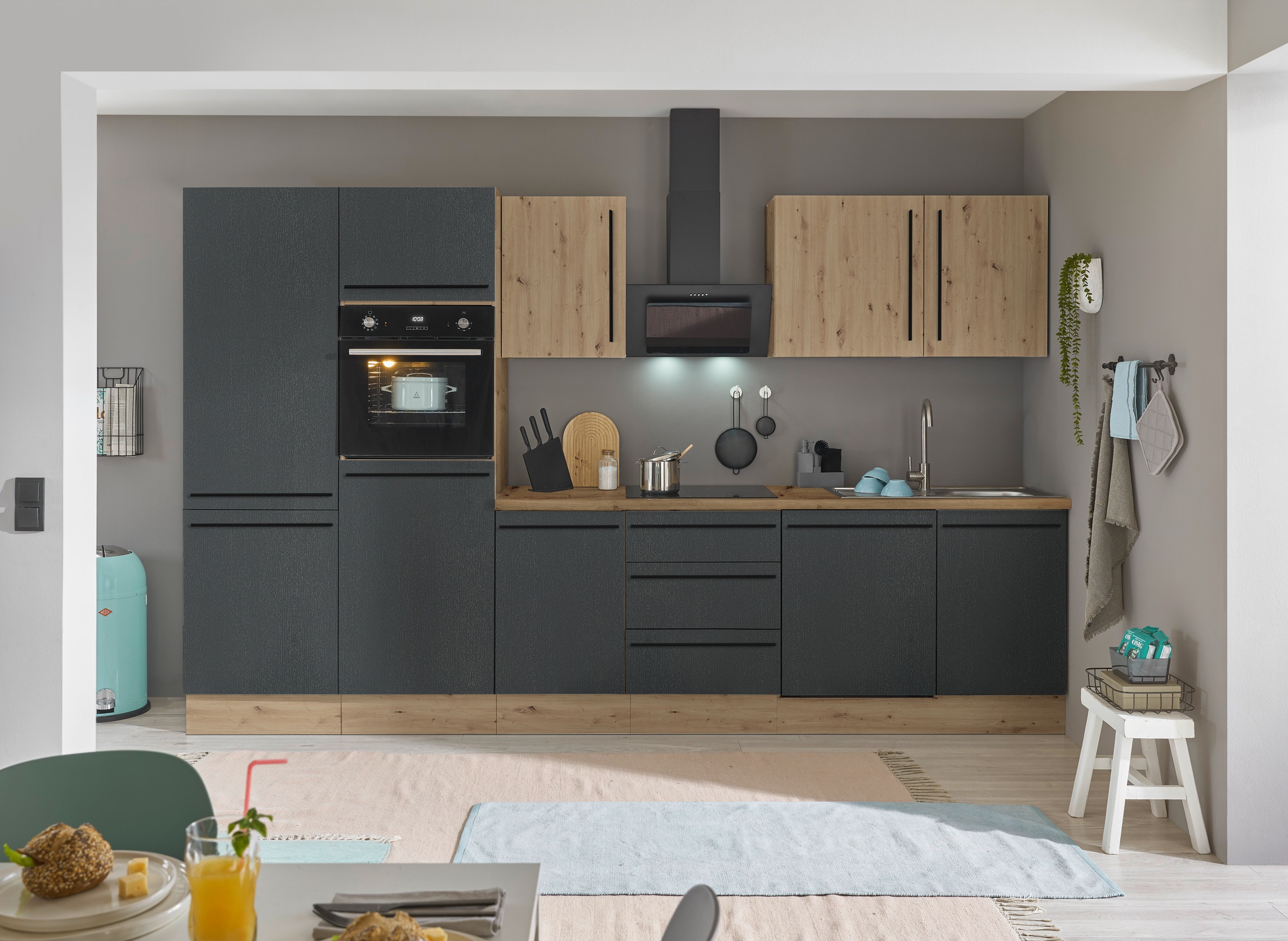 KOCHSTATION Küchenzeile "Florida" Breite 340 cm, wahlweise mit E-Geräten,So günstig online kaufen