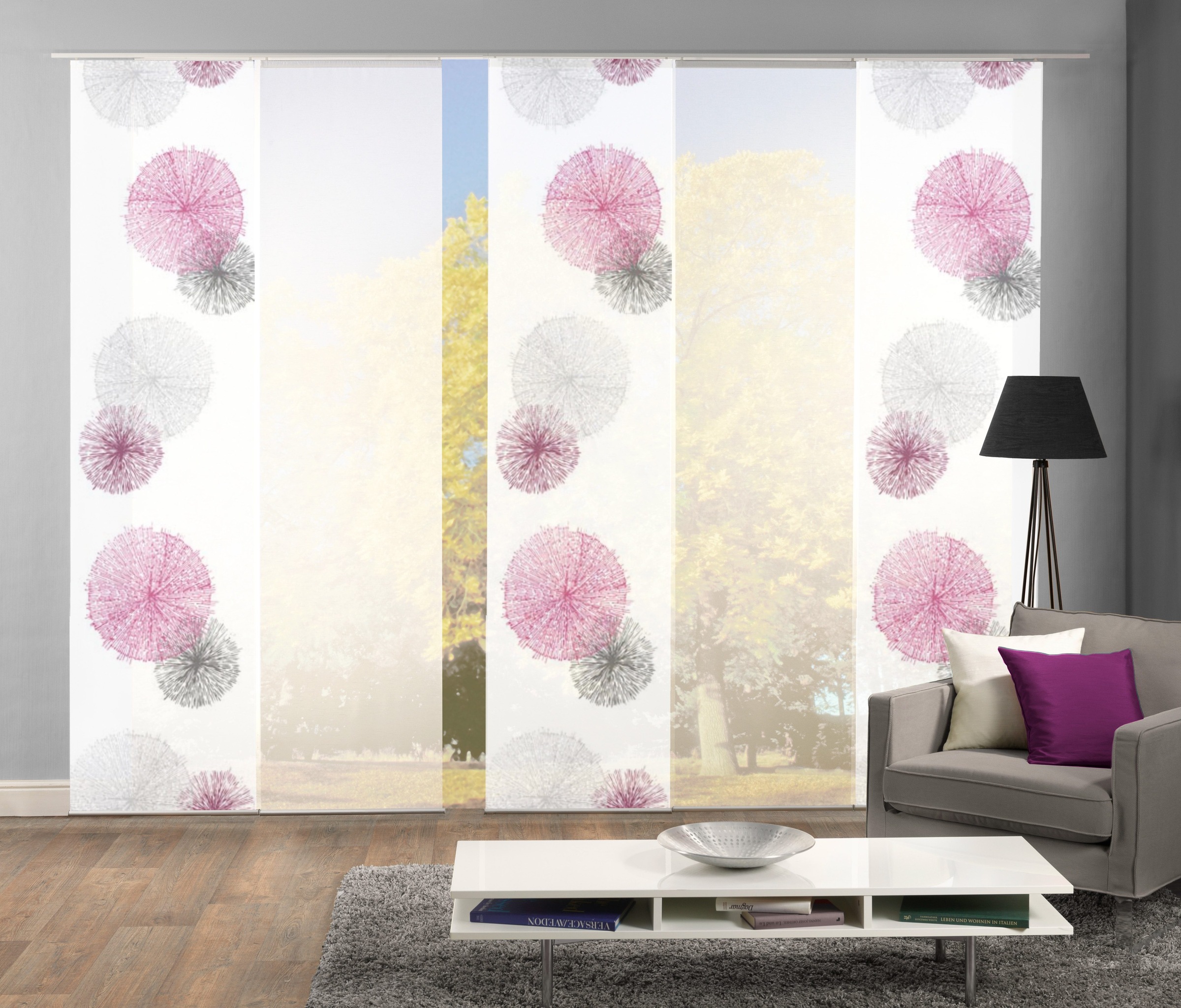HOME WOHNIDEEN Schiebegardine "SCOPPIO" Paneelwagen 5 Stk. tlg. HxB: 245x60 günstig online kaufen