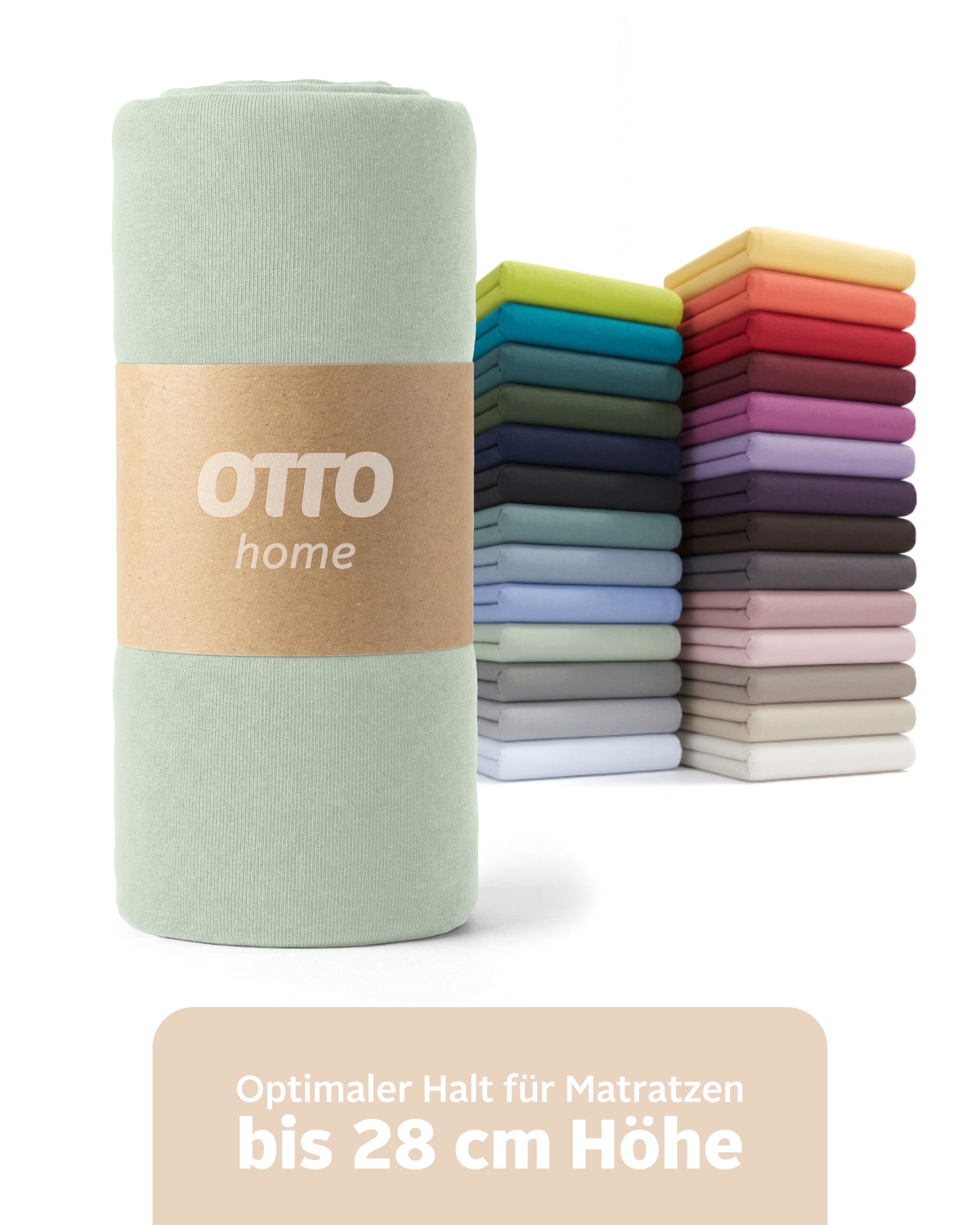 OTTO home Spannbettlaken "BLACKBERRY in PREMIUM und BASIC Qualität, 100% Baumwolle" für hohe Matratzen bis 28 cm, Bettlaken, Spannbetttuch, Boxspring