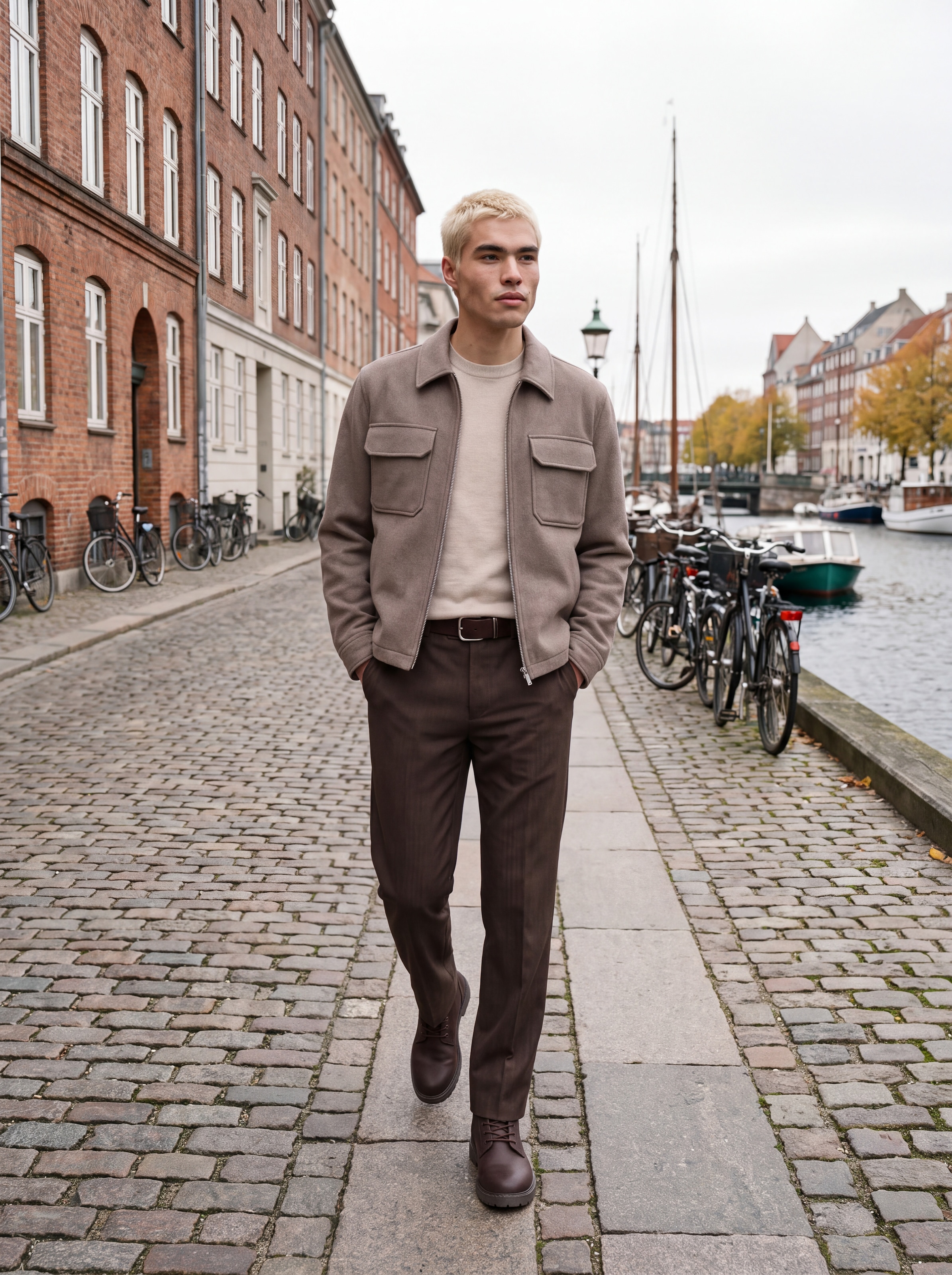 Jack & Jones Blouson »JPRBLUWAKEFIELD WOOL BLEND JACKET SN« Materialmix, mit Wollanteil