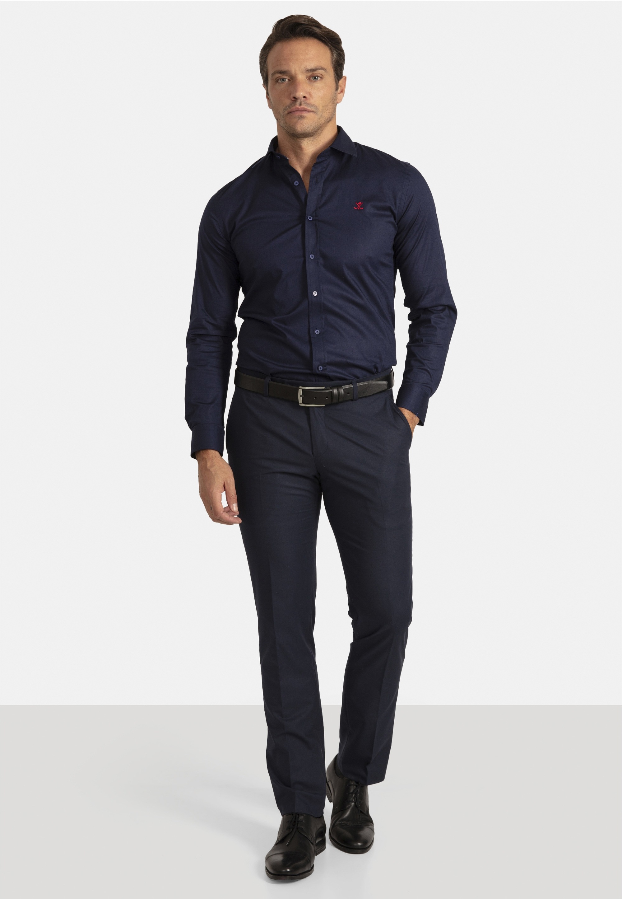 Thumbnail - SIR RAYMOND TAILOR Langarmhemd "Moss" 1 Stk. mit klassischem Kentkragen