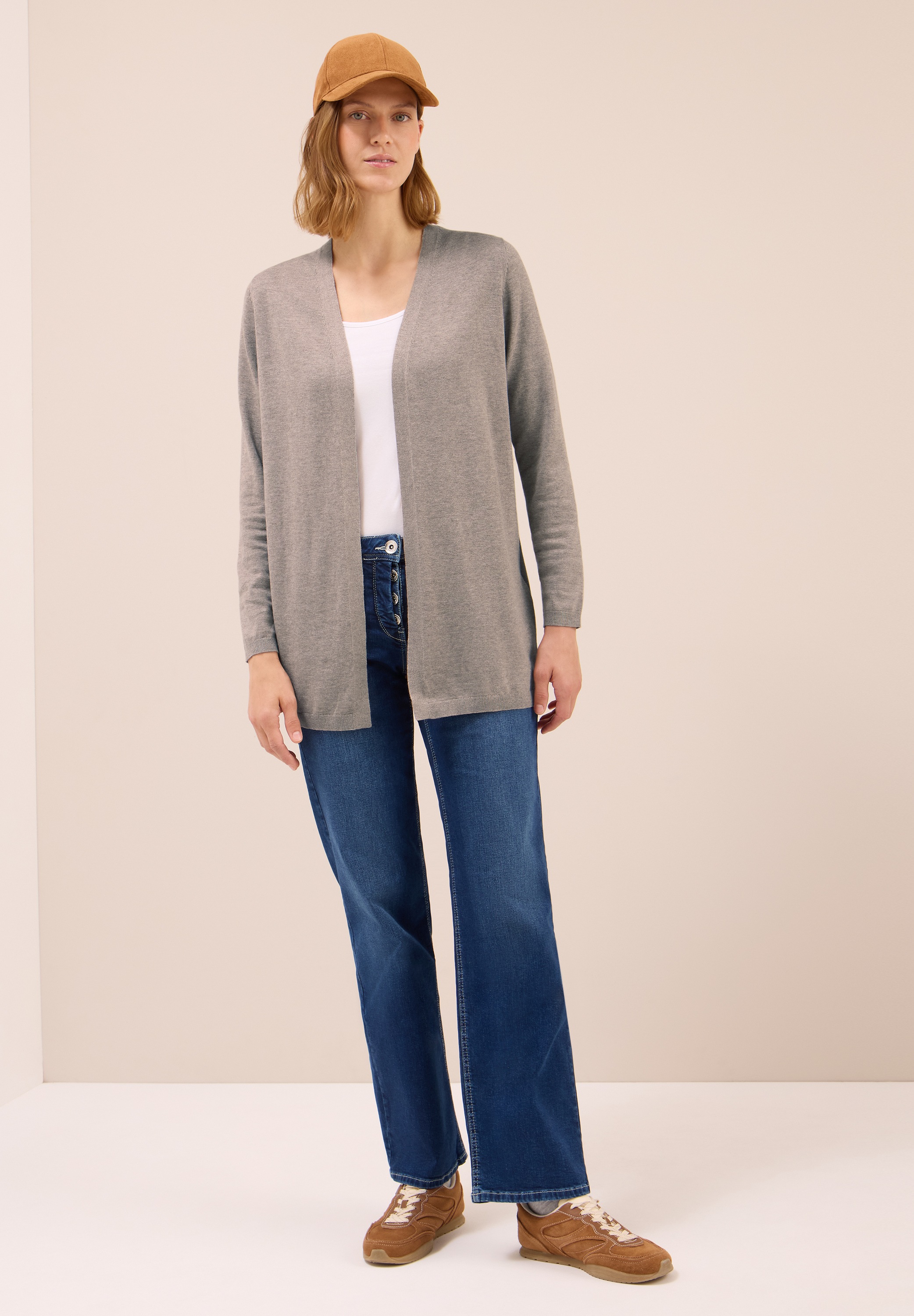 Cecil Longstrickjacke, im soften Baumwoll-Mix