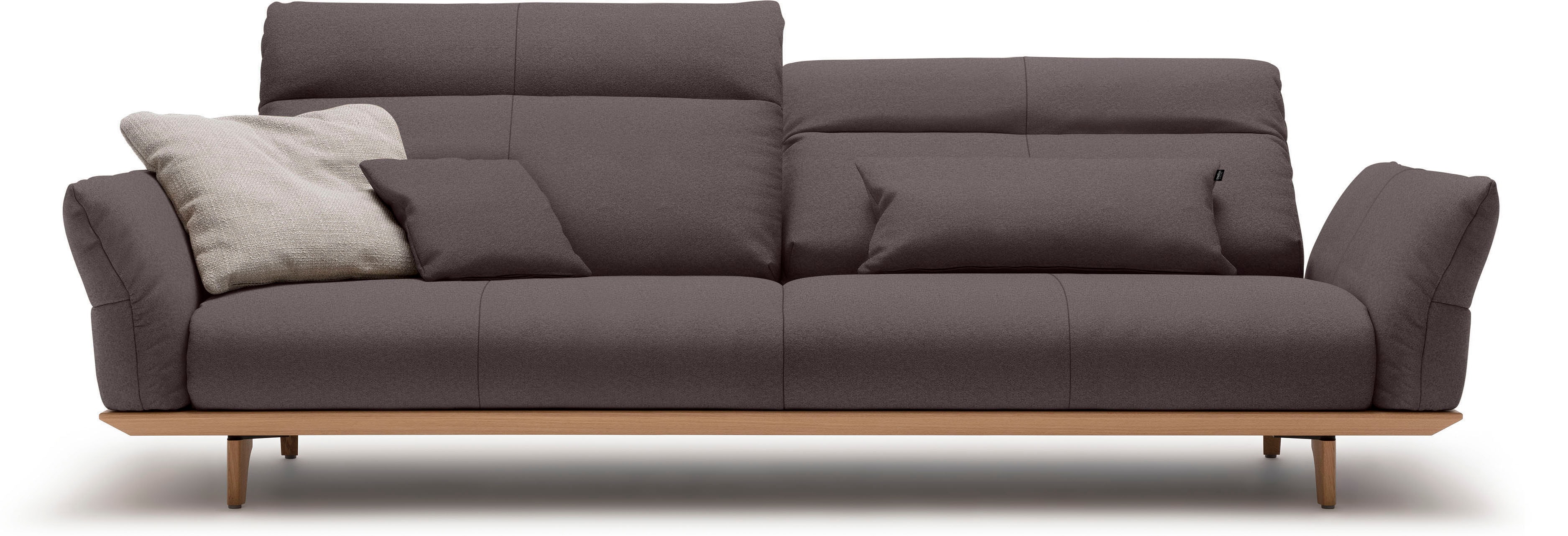 Creation BY ROLF BENZ 4-Sitzer "CR.460 Designsofa, erstklassiger Sitzkomfort, verst. Rückenlehne" Sockel in Eiche, Füße Eiche natur, Breite 248 cm