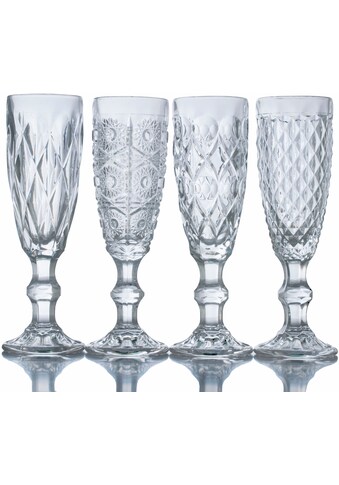 Villa d'Este Sektglas »Geometric« (Set 4 tlg.) Gläs...