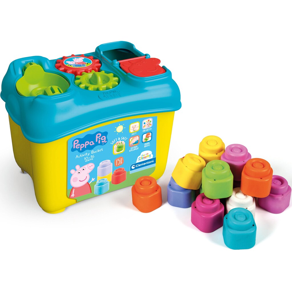 Clementoni® Spielbausteine »Baby Clementoni, Clemmy - Peppa Pig Aktivitäts-Eimer«