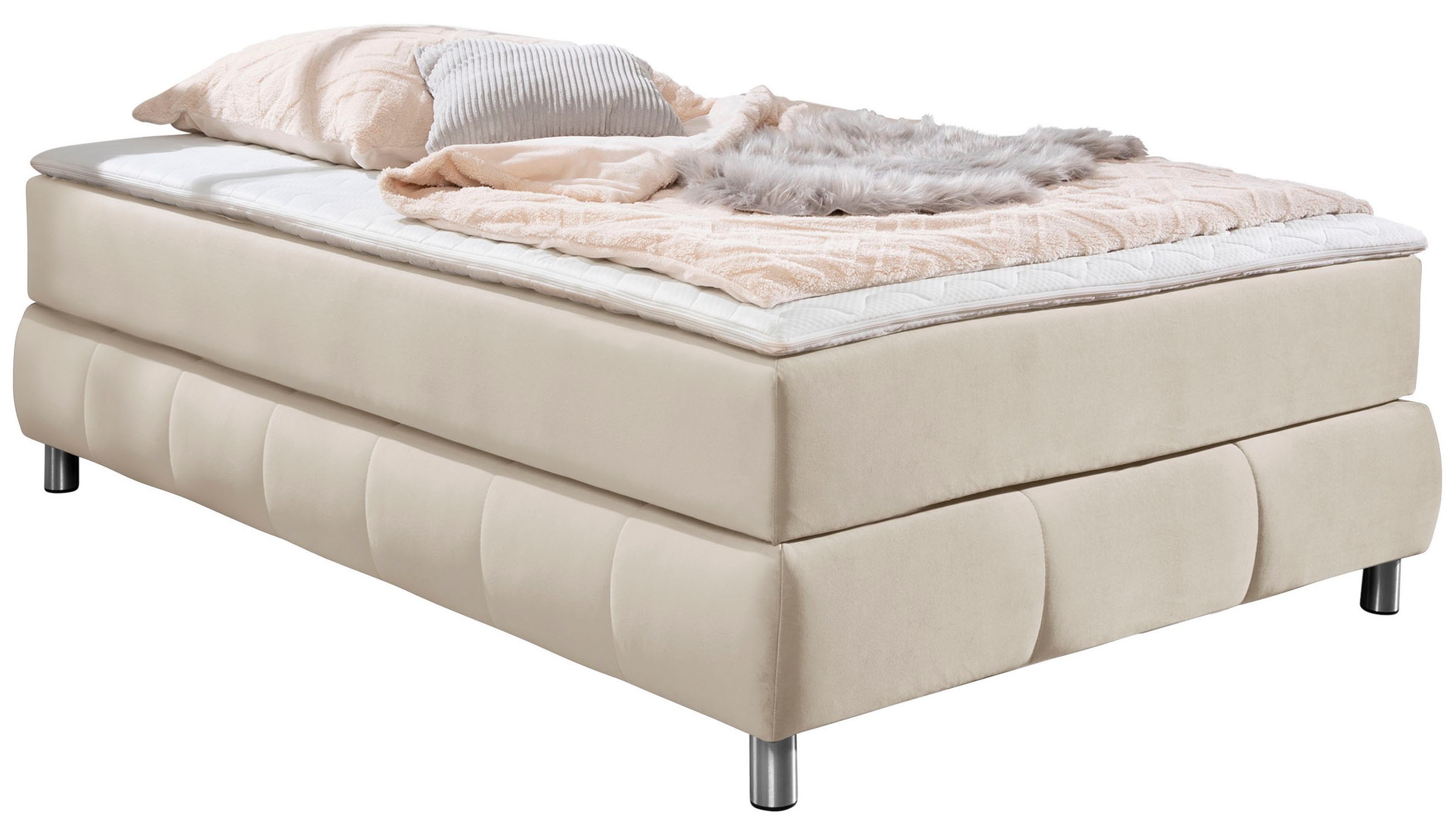 andas Boxspringbett »Salo«, Ohne Kopfteil, inkl. Topper, auch in Überlänge 220 cm