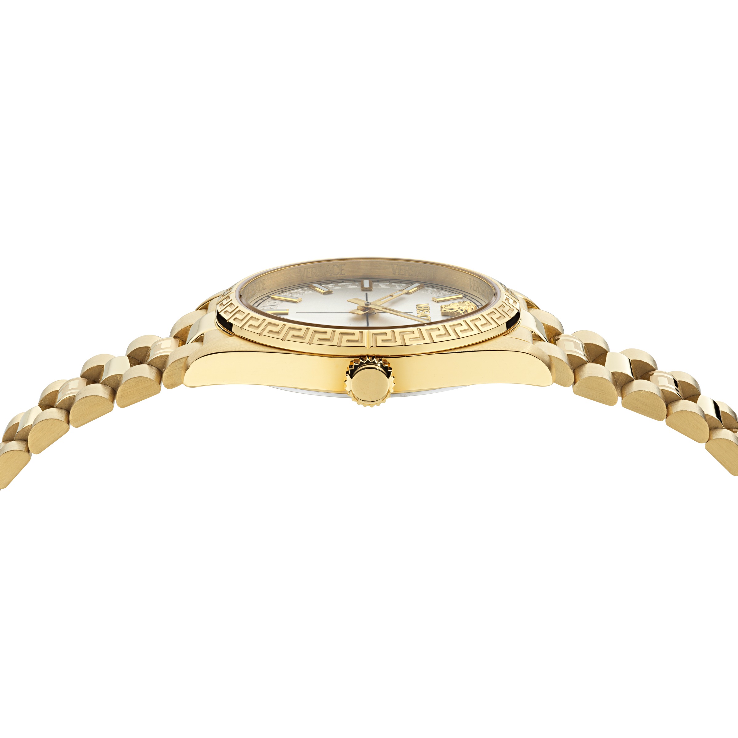 Versace Quarzuhr »MILLENYIUM LADY« Armbanduhr, Damenuhr, Swiss Made, Edelstahlarmband, analog