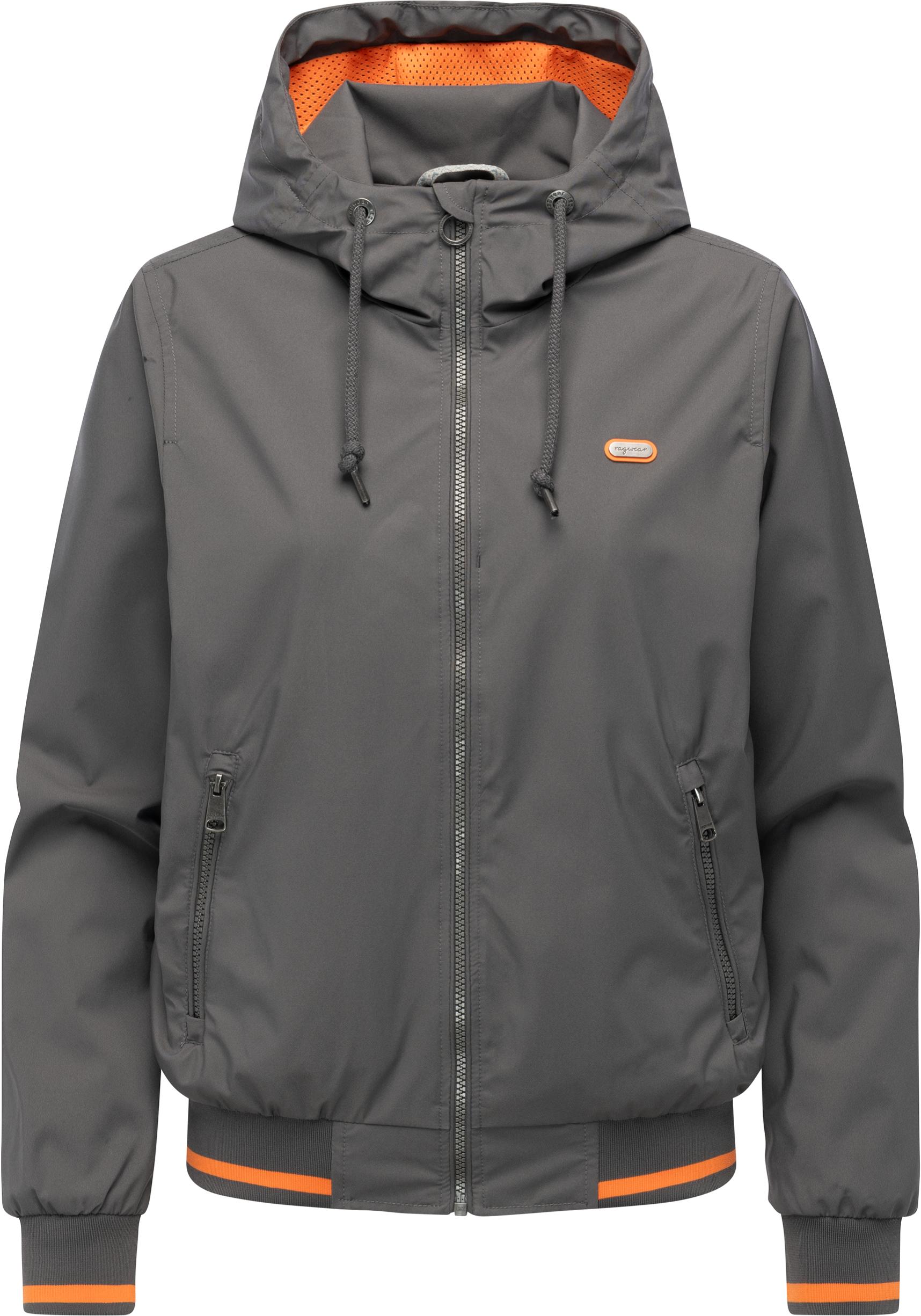 Funktionsjacke RAGWEAR "Oggie Sporty YOUMODO", Damen, Gr. S (36), grau, Obermaterial: 100% Polyester; Innenfutter: 100% Polyester, gerade hüftlang, hoch geschlossener Ausschnitt, Ärmel ohne Ärmelschlitz Rippbündchen, Jacken Funktionsjacke, Wasserdichte un