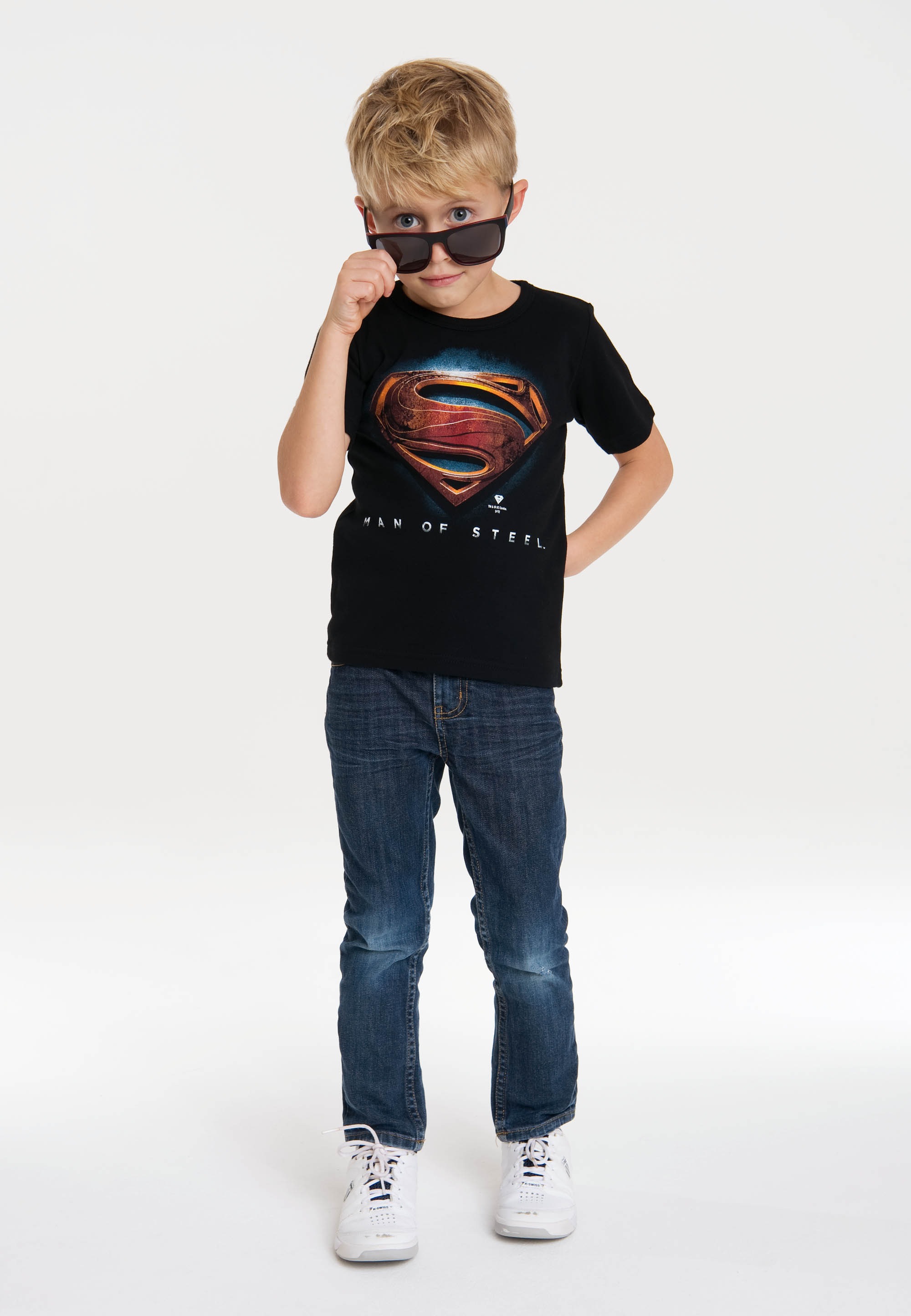 LOGOSHIRT T-Shirt »DC Superman Man of Steel«, Print