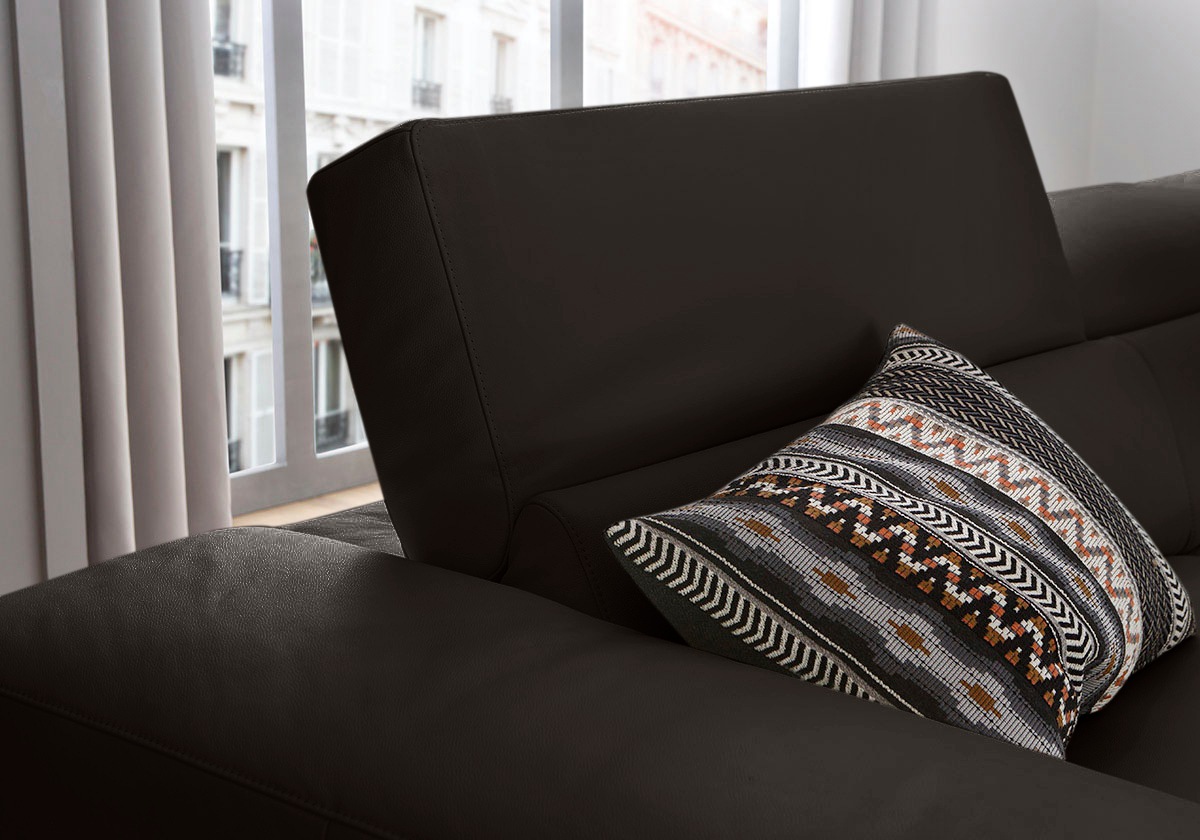 W.SCHILLIG Ecksofa »piedroo, Designsofa mit tollem Sitzkomfort, L-Form«, Kopfteilverstellung, wahlweise mit Sitztiefenverstellung, Breite 303cm