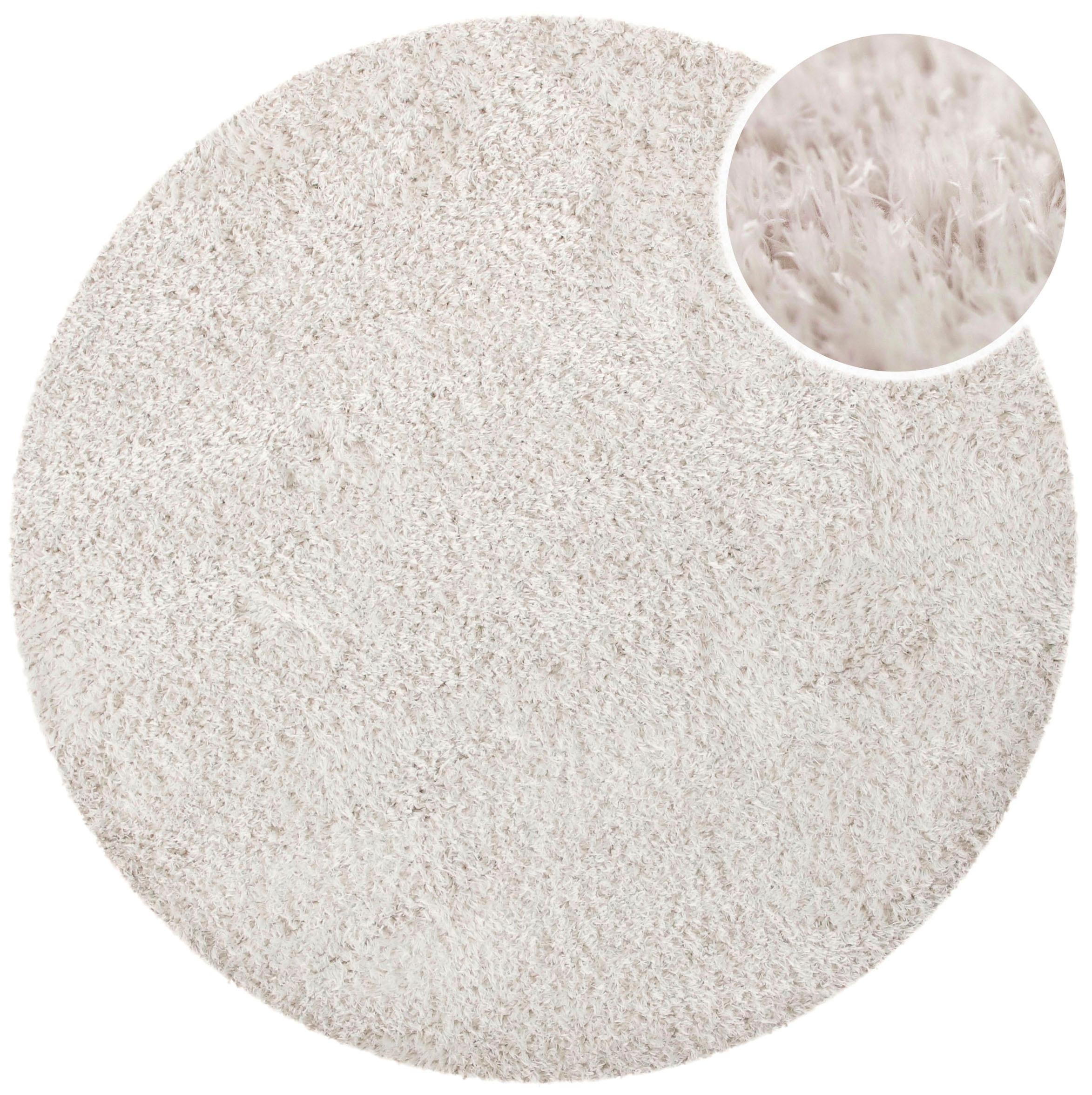 OTTO home "Josetta" rund 50 mm Höhe Langflor, Shaggy, dichter weicher Hochf günstig online kaufen