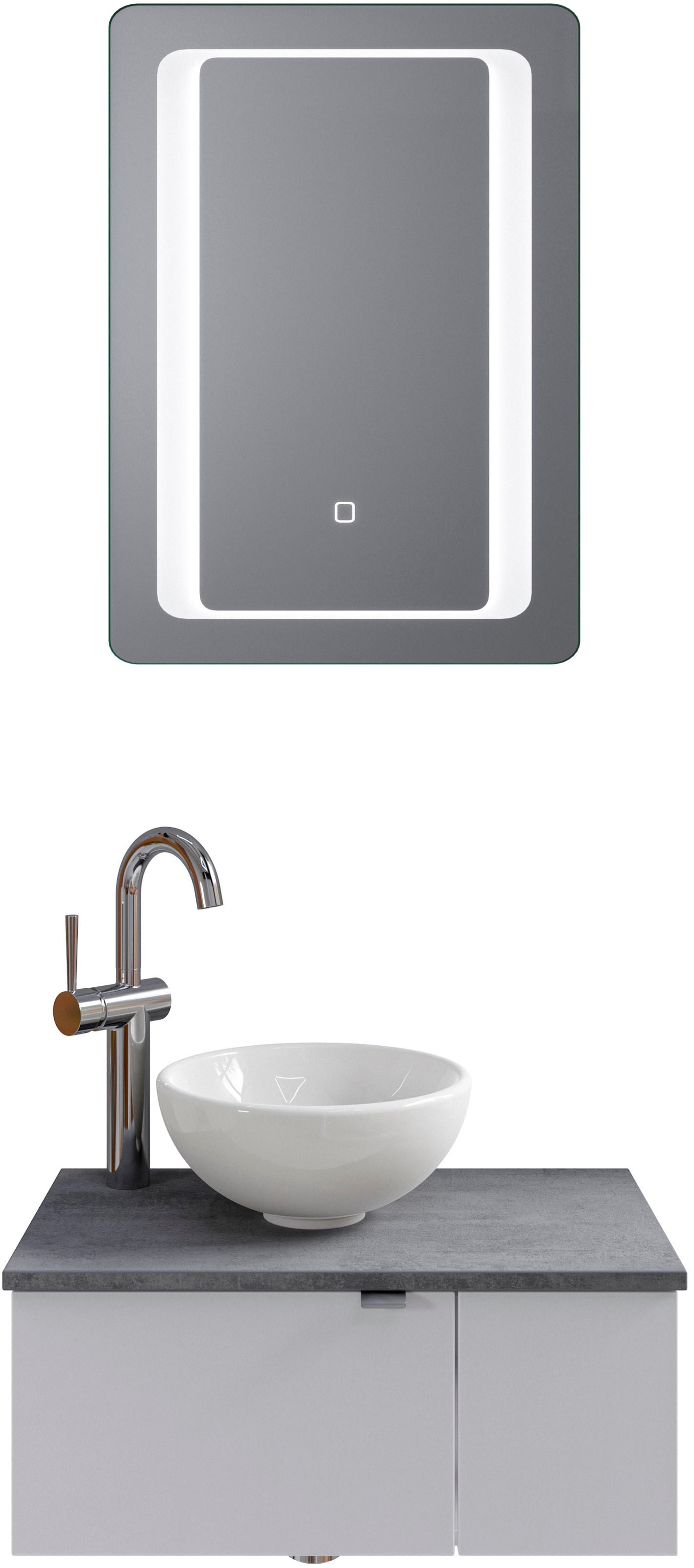 Saphir Badmöbel-Set "Serie 6915" 4 Stk. tlg. Gäste-Bad, 61 cm breit, mit LE günstig online kaufen