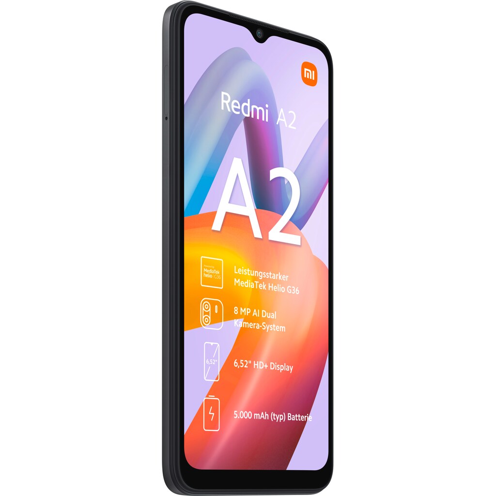 Xiaomi Smartphone »Redmi A2 2GB+32GB«, Schwarz, 16,6 cm/6,52 Zoll, 32 GB Speicherplatz, 8 MP Kamera